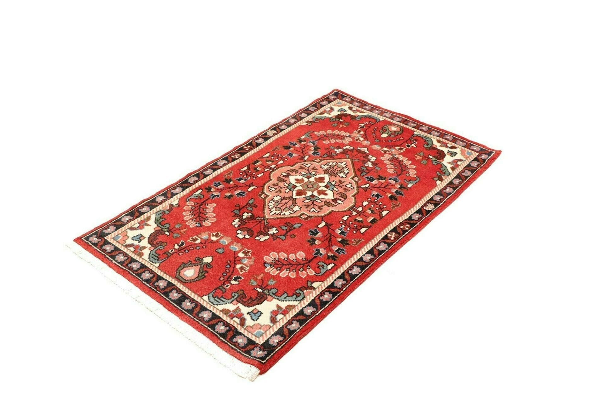 Handgeknüpfter Hamadan Herati Perserteppich 84 × 137 cm