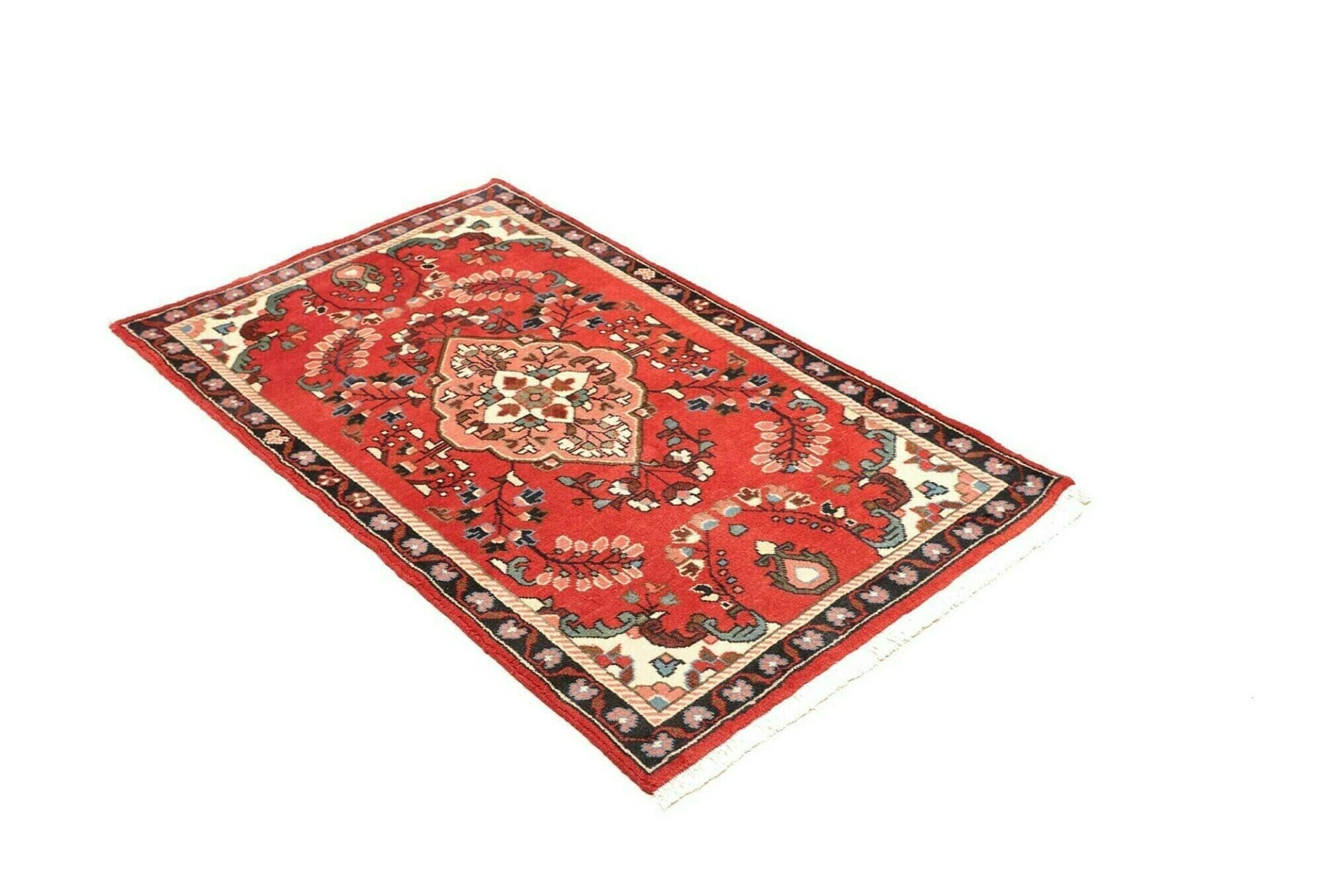 Handgeknüpfter Hamadan Herati Perserteppich 84 × 137 cm