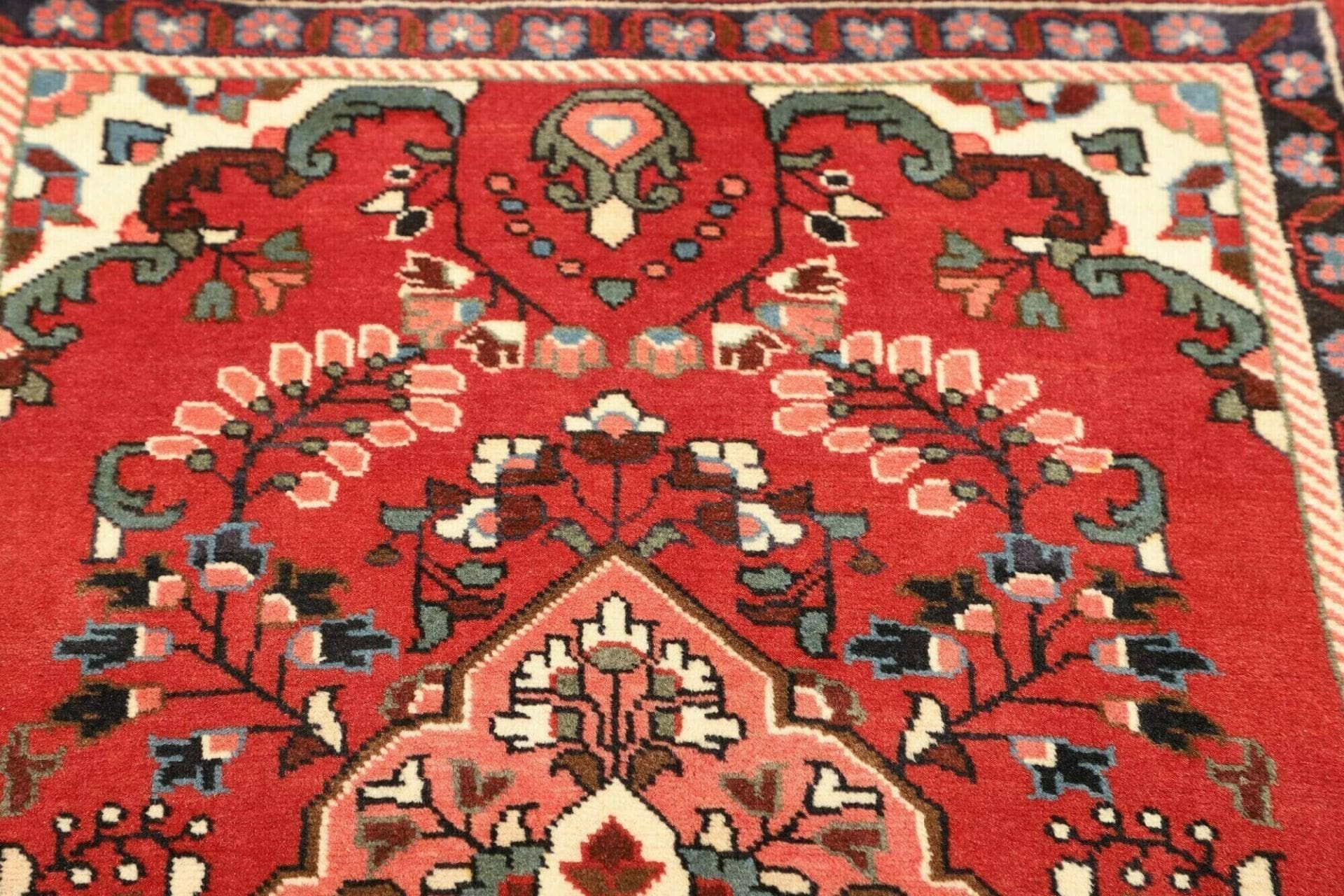 Handgeknüpfter Hamadan Herati Perserteppich 84 × 137 cm