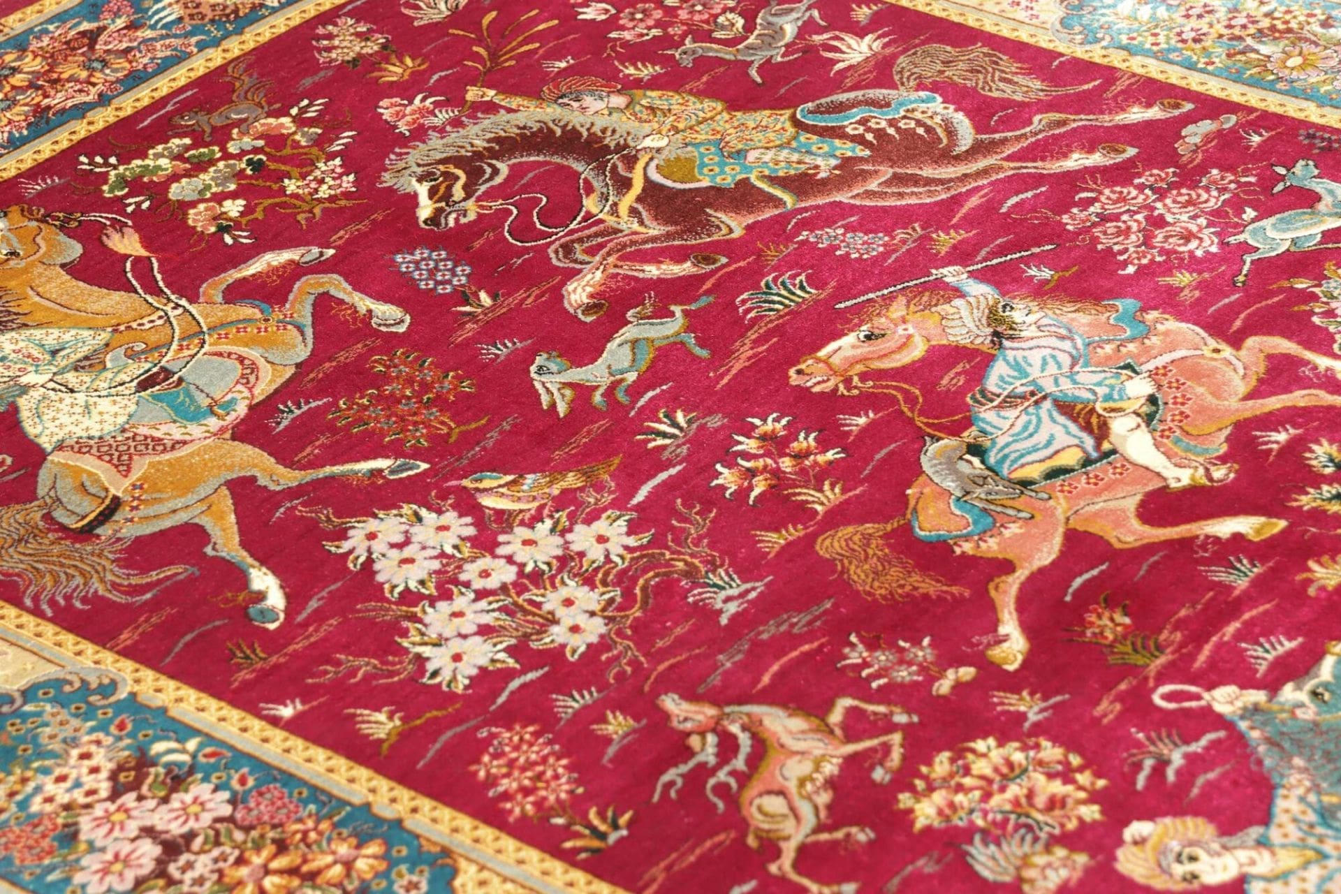 Ghom Perserteppich aus Iran, 103 × 148 cm