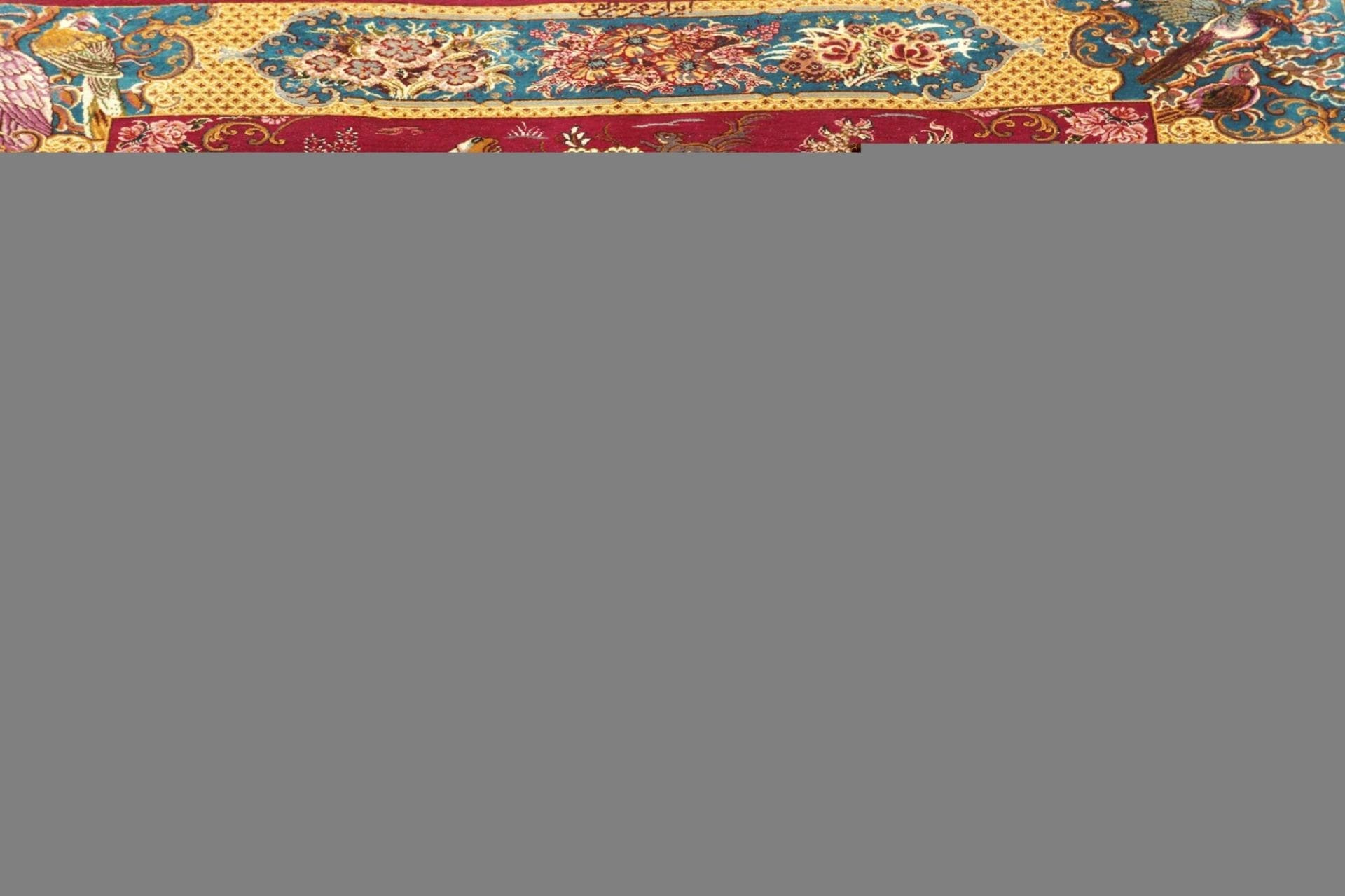 Ghom Perserteppich aus Iran, 103 × 148 cm