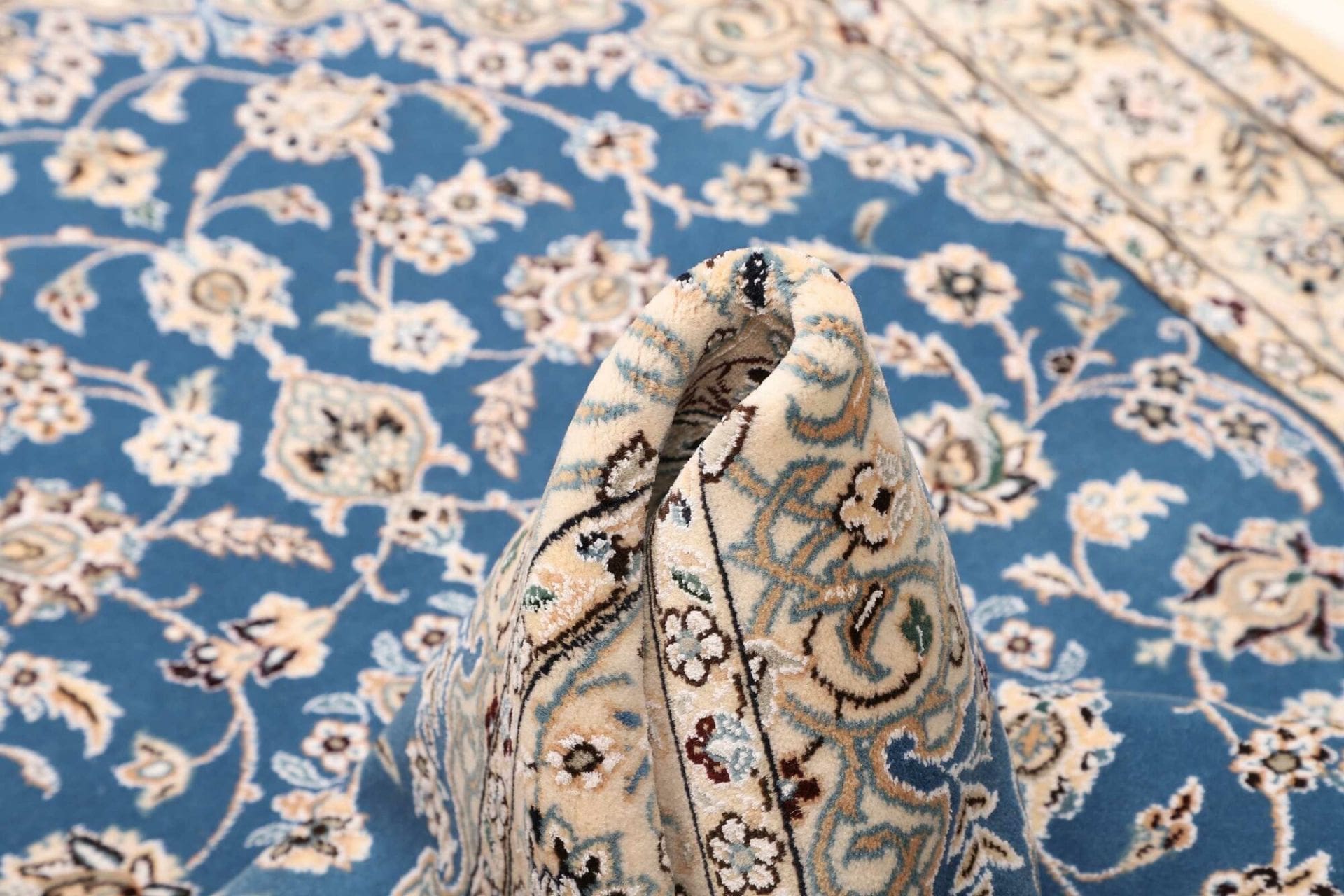 nain-teppich-103-x-160-cm-florale-muster-handgeknupft-8 Nain Perserteppich aus Iran, 103 × 160 cm