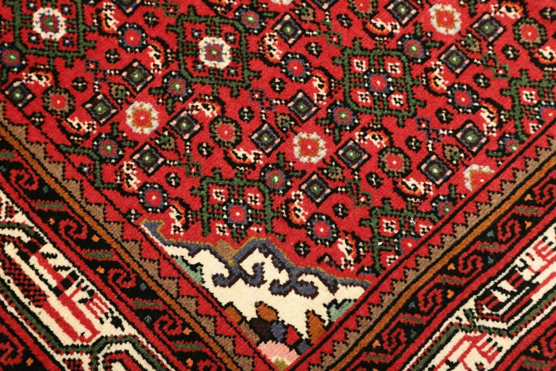 Handgeknüpfter Hamadan Herati Perserteppich 105 × 145 cm