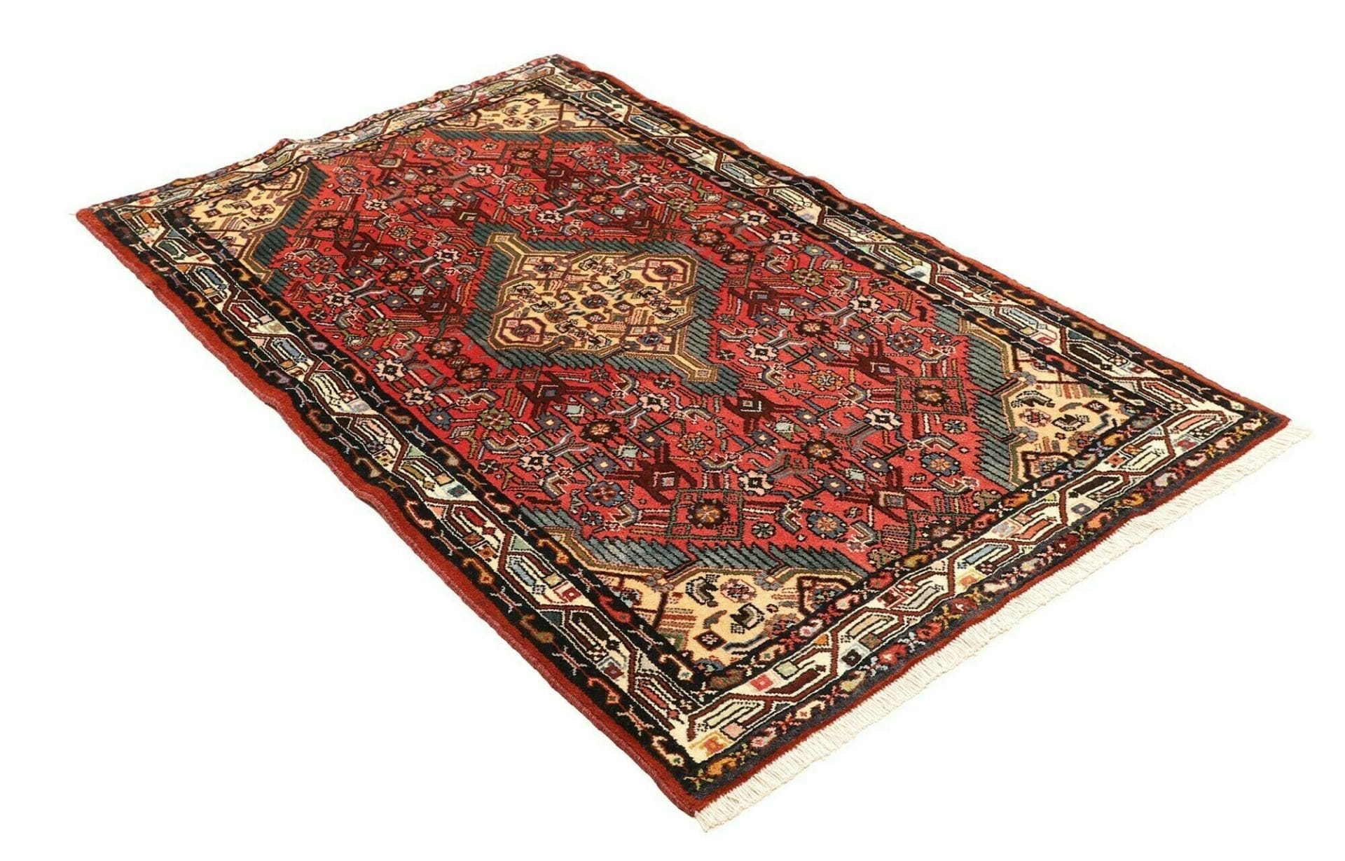 Hamadan Herati Perserteppich 106 × 168 cm aus Wolle, handgeknüpft
