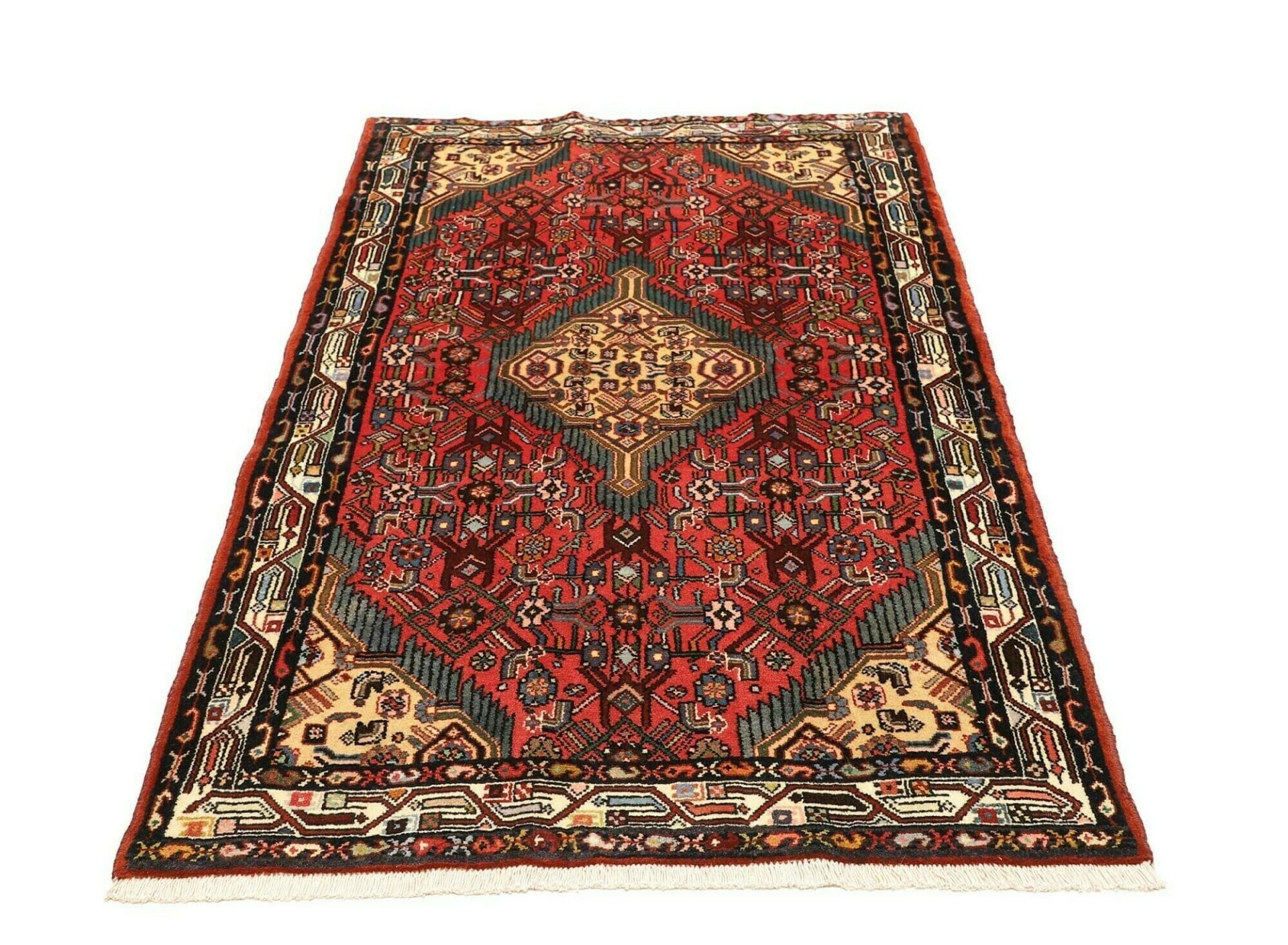 Hamadan Herati Perserteppich 106 × 168 cm aus Wolle, handgeknüpft