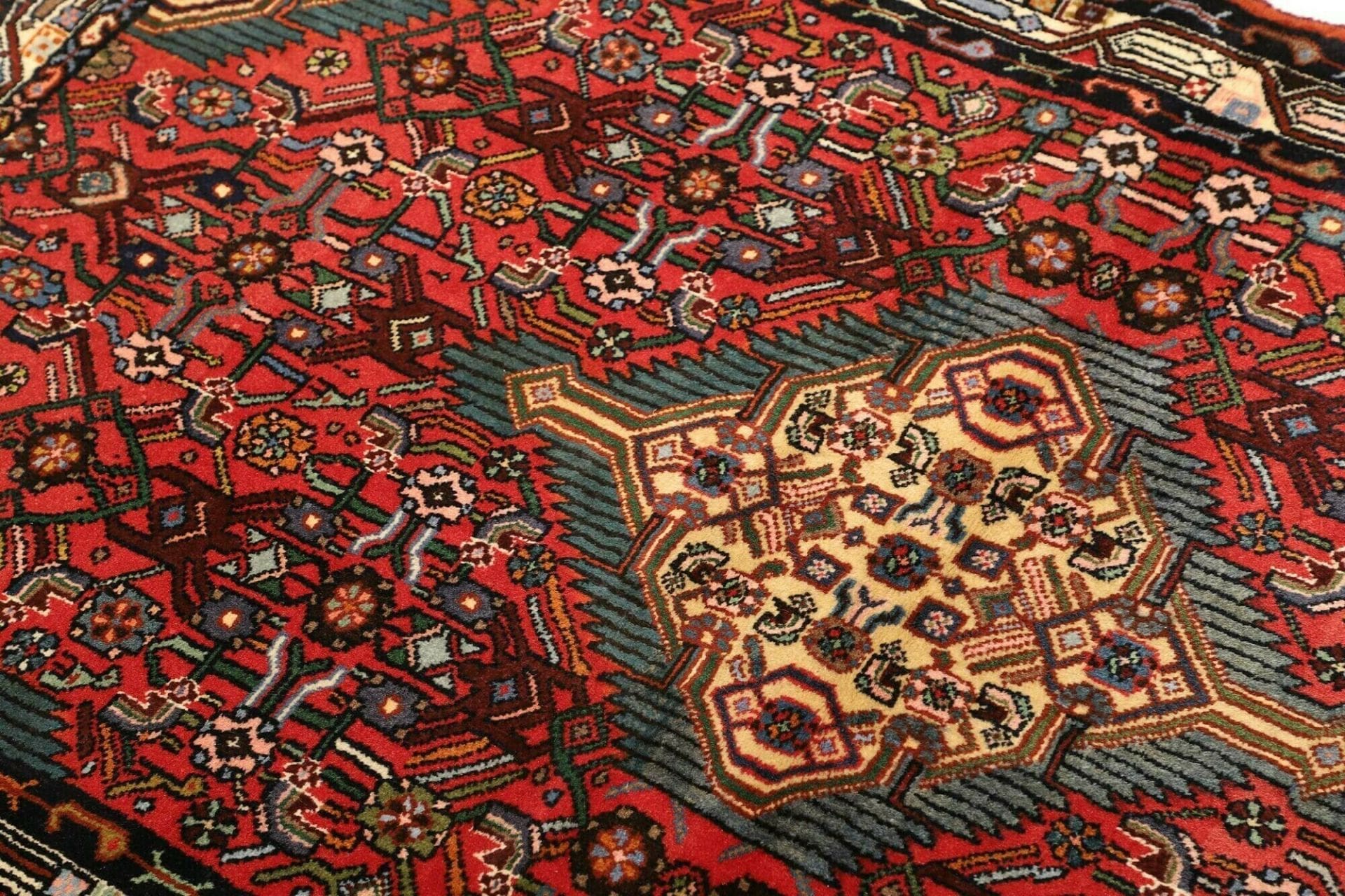 Hamadan Herati Perserteppich 106 × 168 cm aus Wolle, handgeknüpft