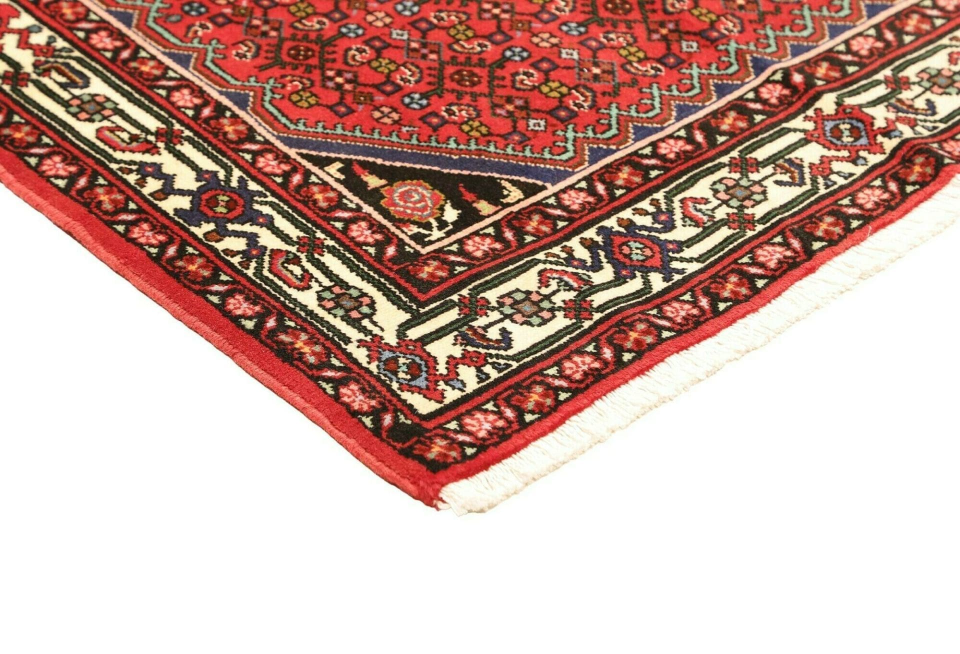 Handgeknüpfter Hamadan Herati Perserteppich, 109 × 147 cm, Wolle