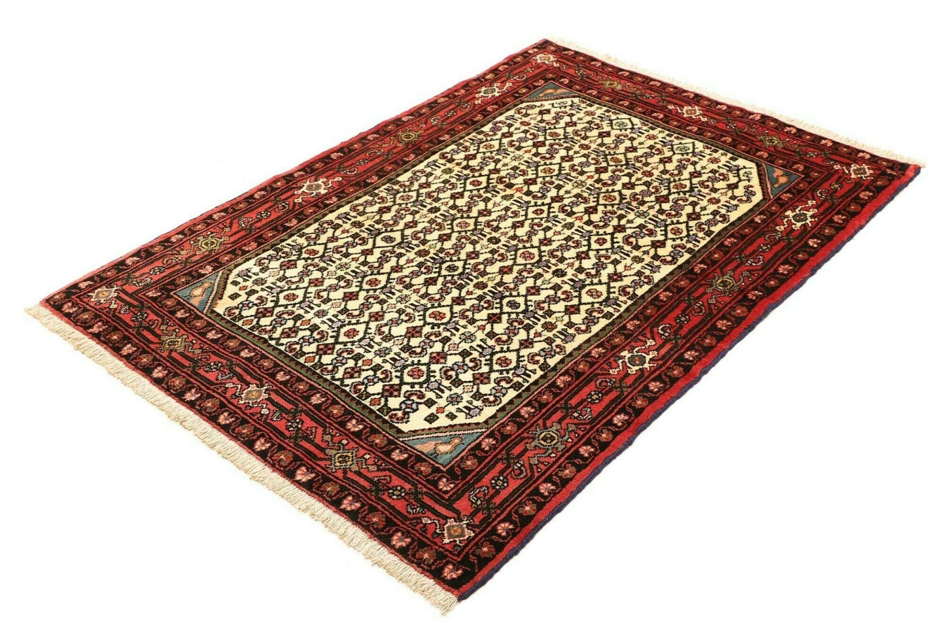 Hamadan Herati Perserteppich aus Iran, 107 × 148 cm