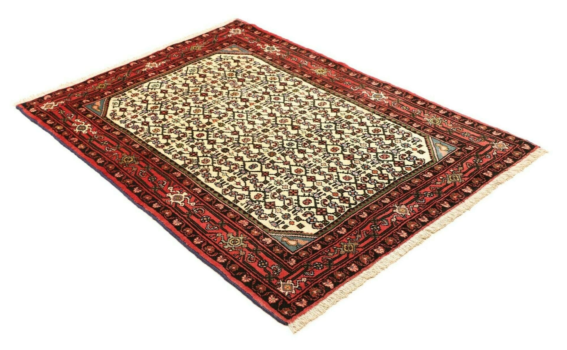 Hamadan Herati Perserteppich aus Iran, 107 × 148 cm