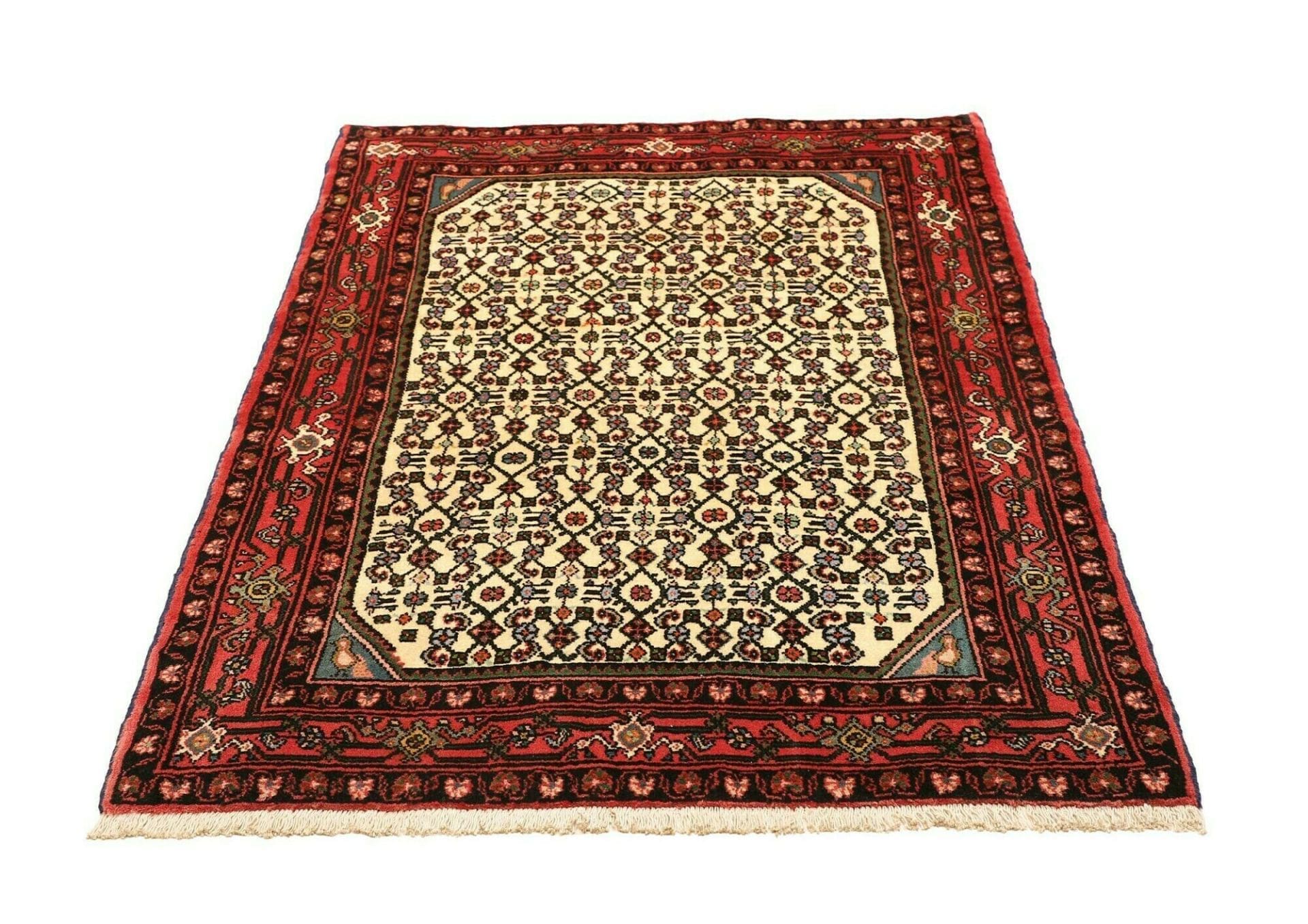 Hamadan Herati Perserteppich aus Iran, 107 × 148 cm