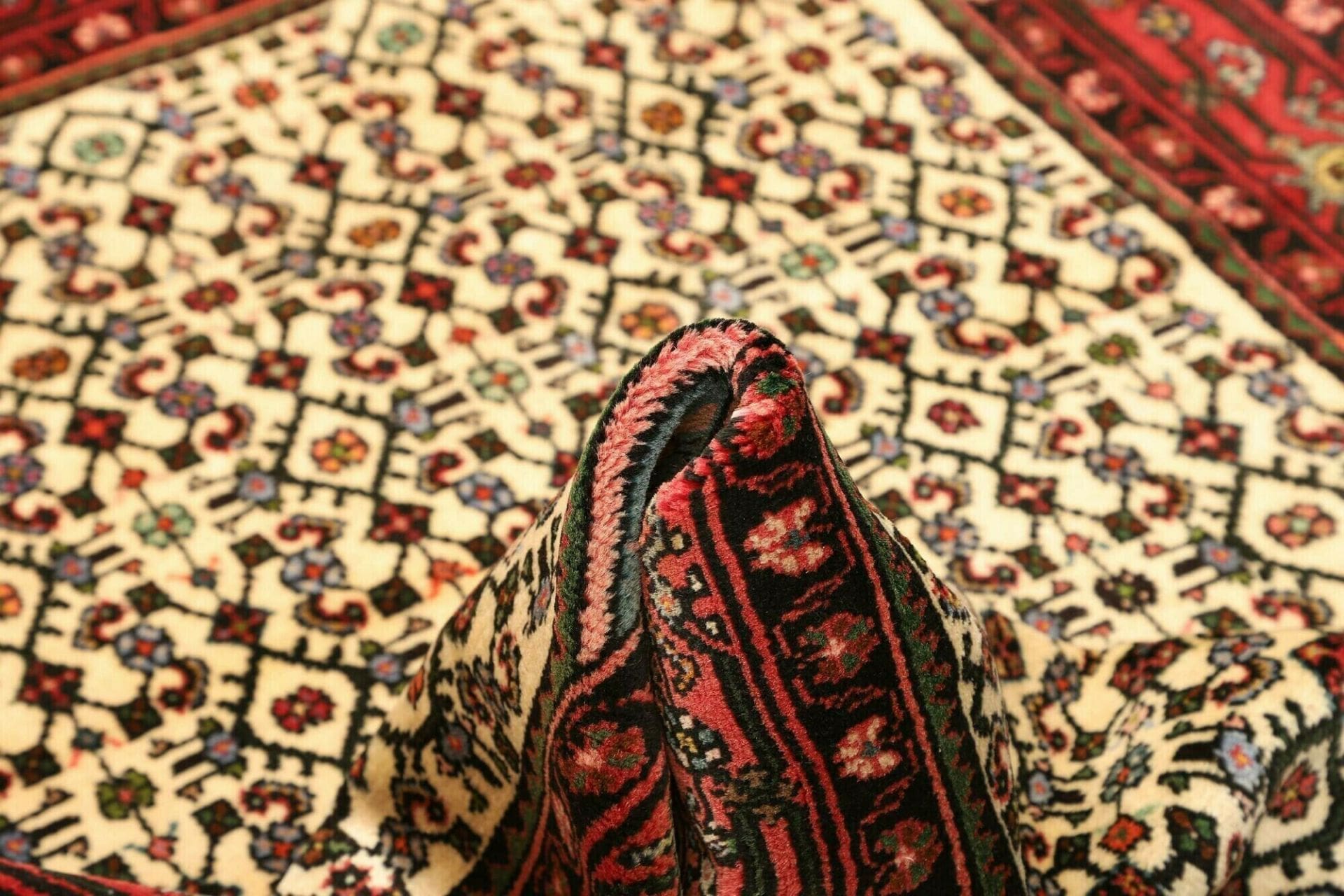 Hamadan Herati Perserteppich aus Iran, 107 × 148 cm