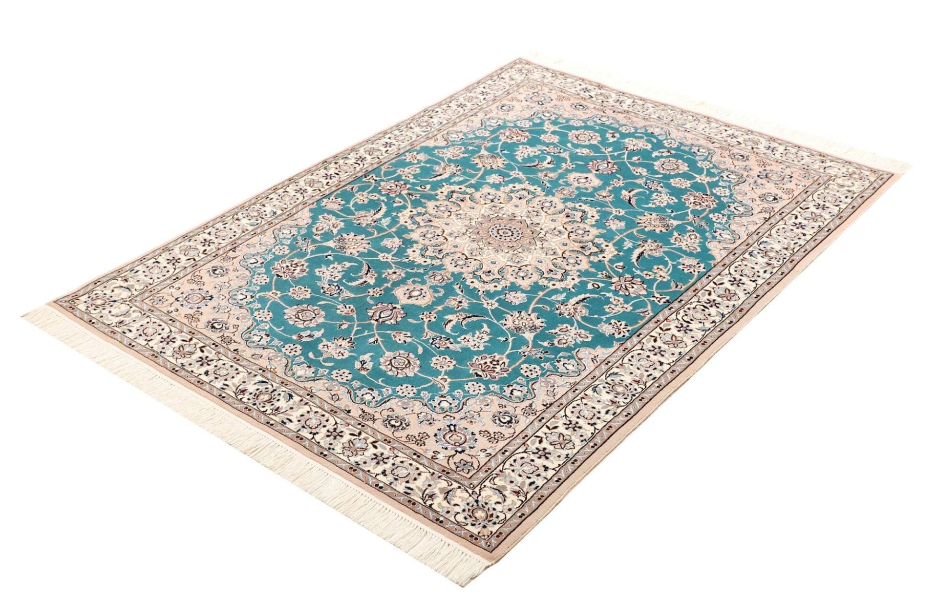 Nain Perserteppich 110 × 144 cm aus Wolle, handgeknüpft