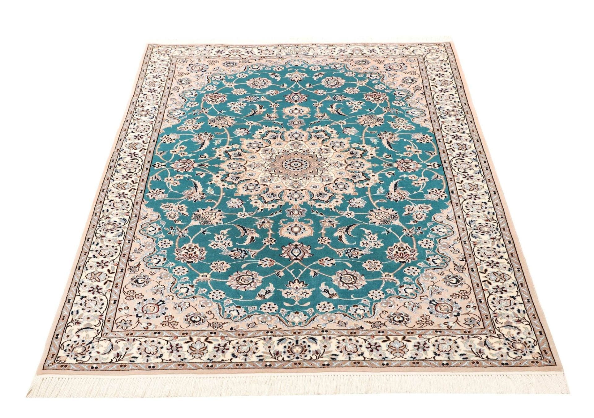 Nain Perserteppich 110 × 144 cm aus Wolle, handgeknüpft