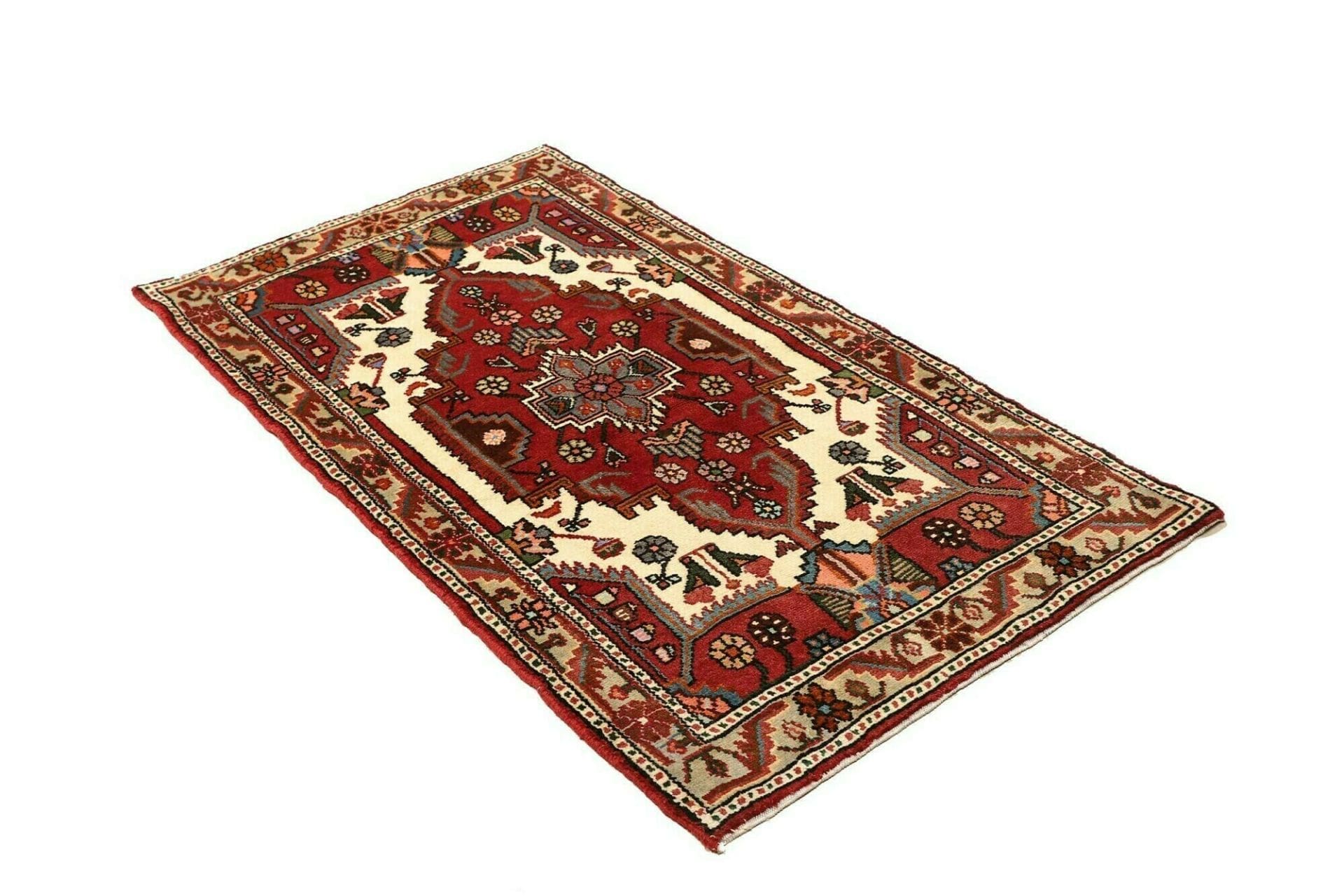 Hamadan Herati Perserteppich aus Iran, 85 × 142 cm
