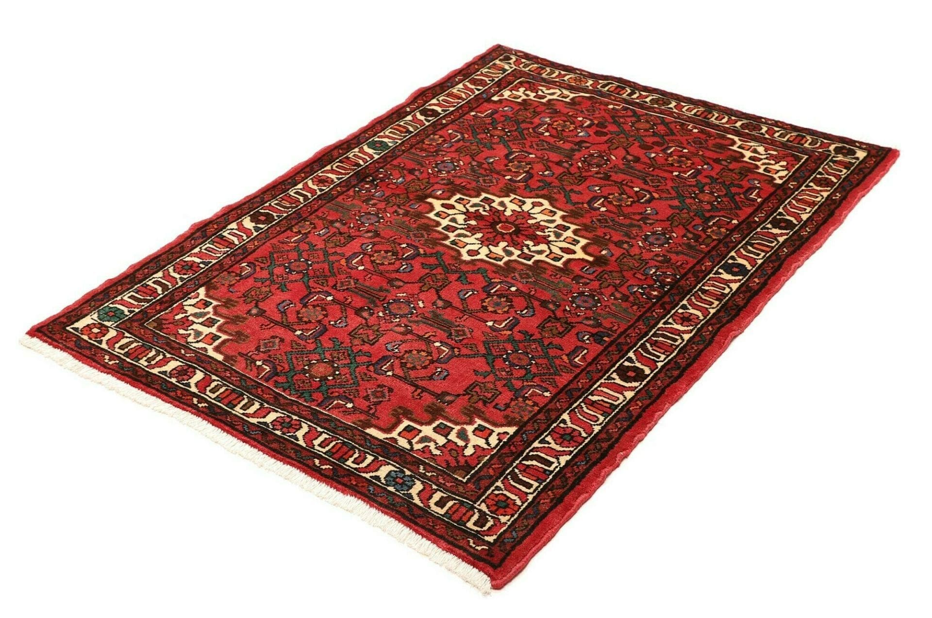 Handgeknüpfter Hamadan Perserteppich, 104 × 162 cm, Wolle