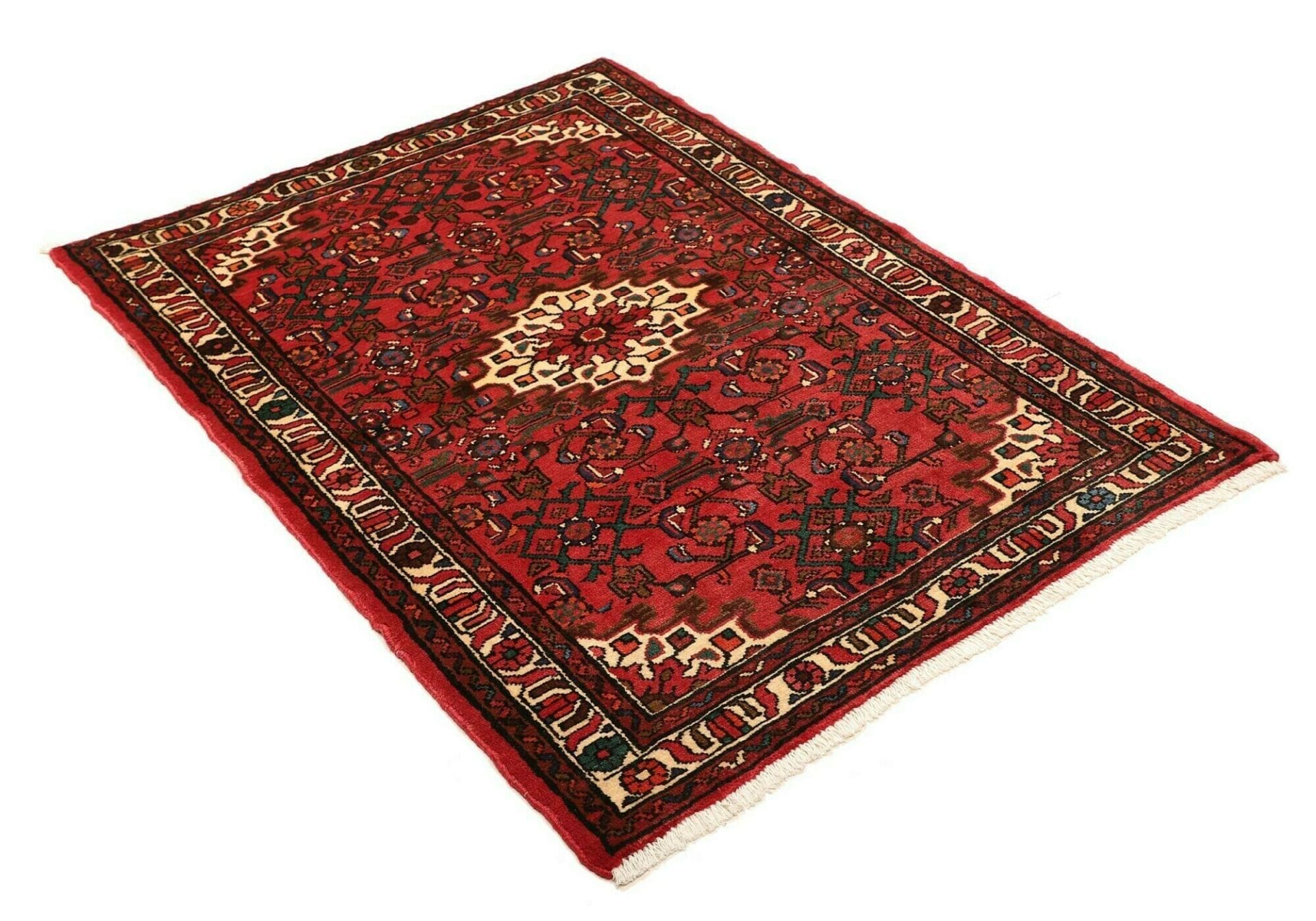 Handgeknüpfter Hamadan Perserteppich, 104 × 162 cm, Wolle