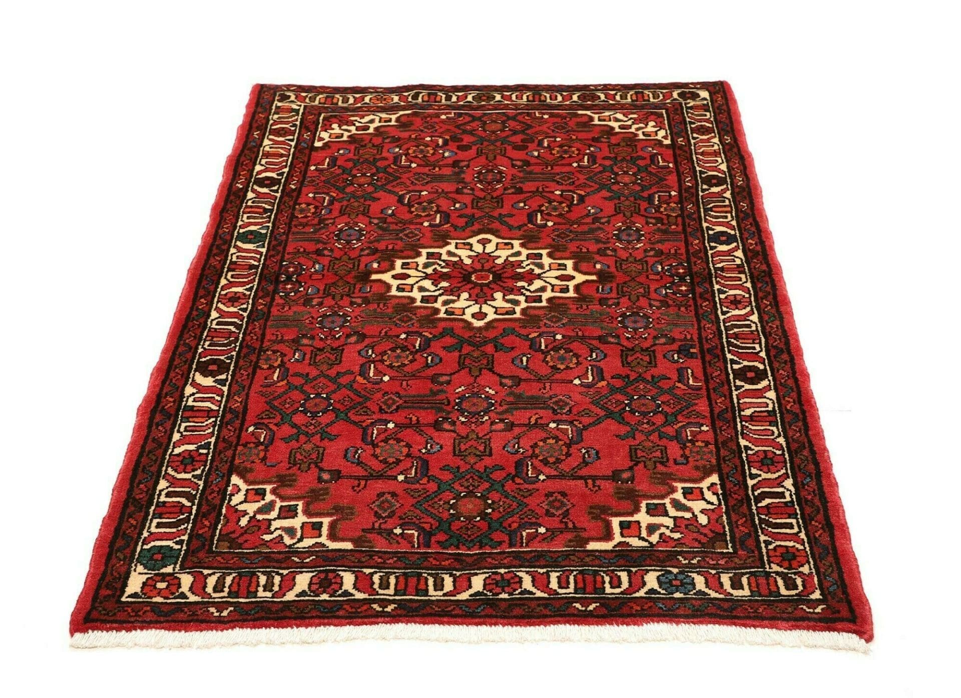 Handgeknüpfter Hamadan Perserteppich, 104 × 162 cm, Wolle