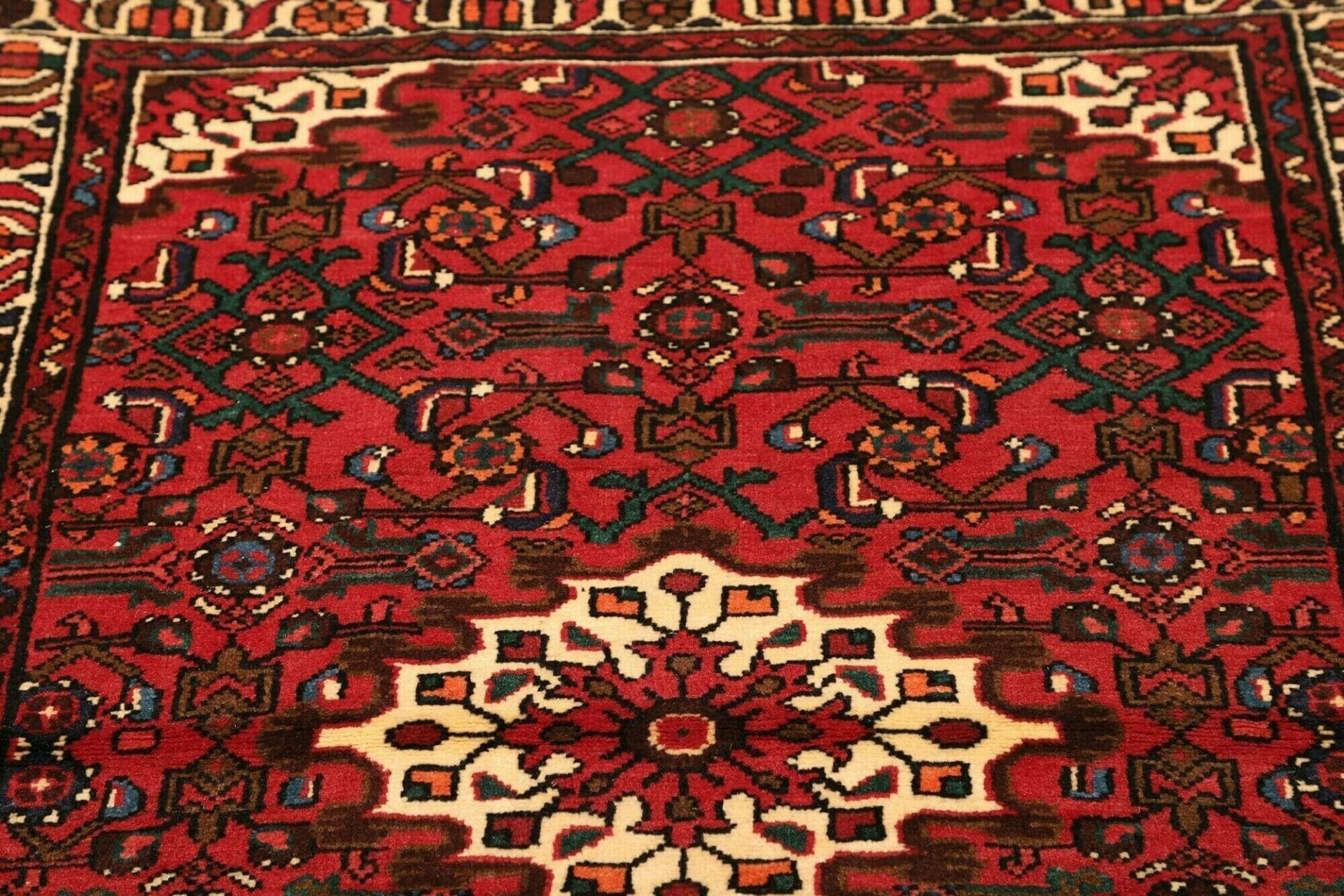 Handgeknüpfter Hamadan Perserteppich, 104 × 162 cm, Wolle
