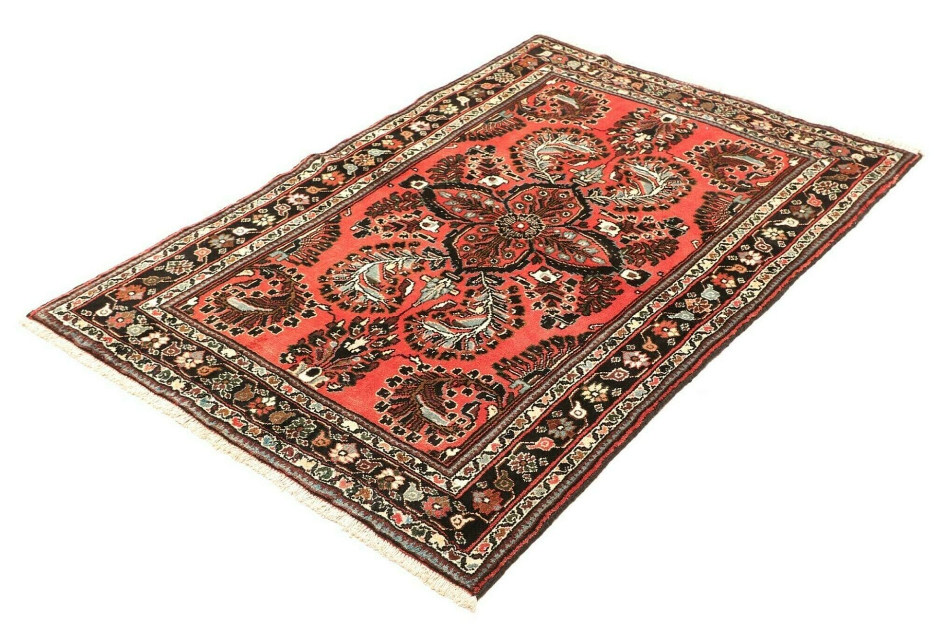 Handgeknüpfter Hamadan Herati Perserteppich 107 × 155 cm