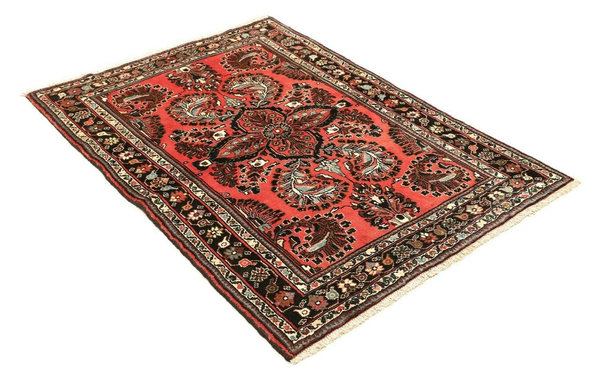 Handgeknüpfter Hamadan Herati Perserteppich 107 × 155 cm