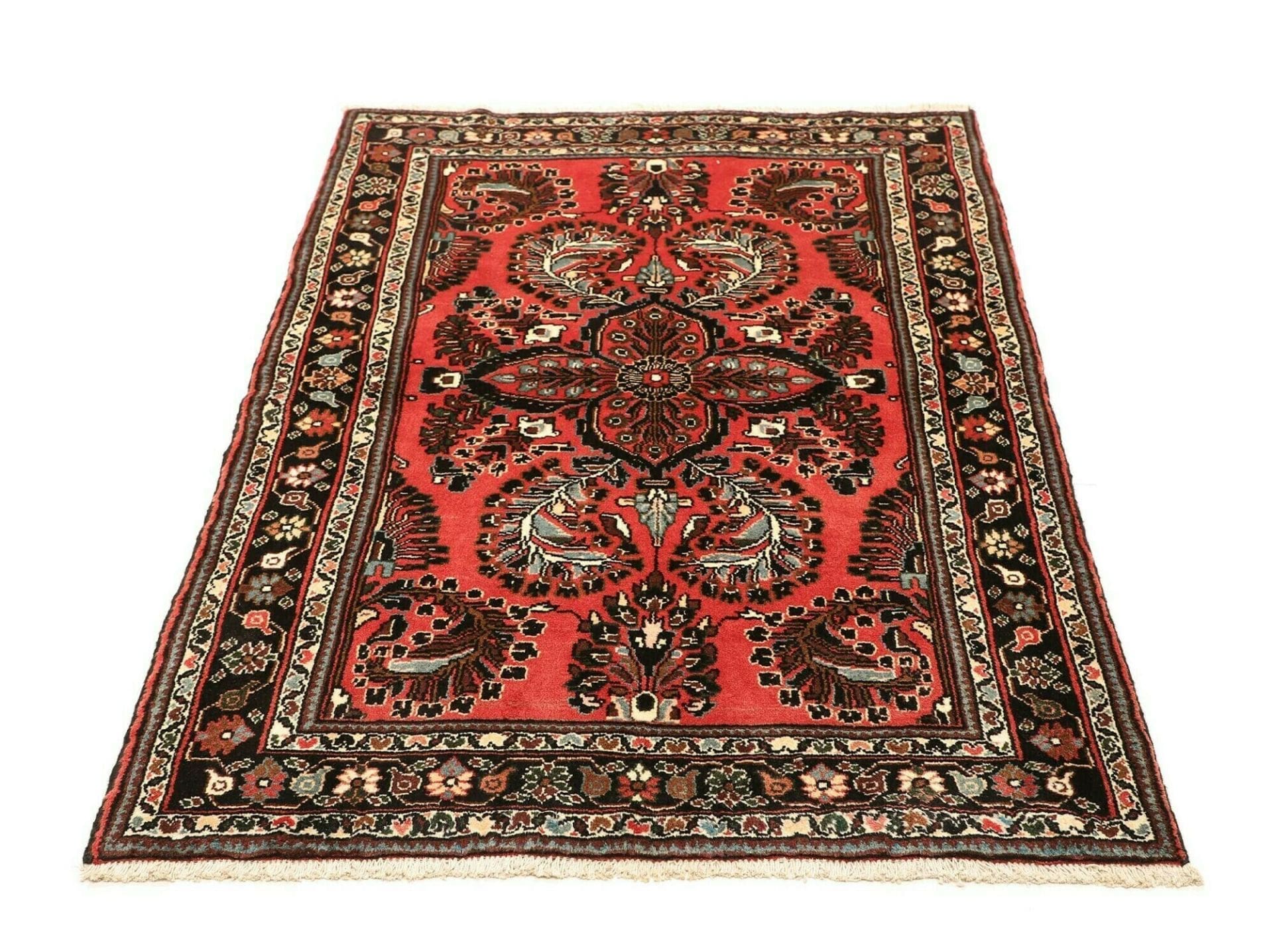 Handgeknüpfter Hamadan Herati Perserteppich 107 × 155 cm