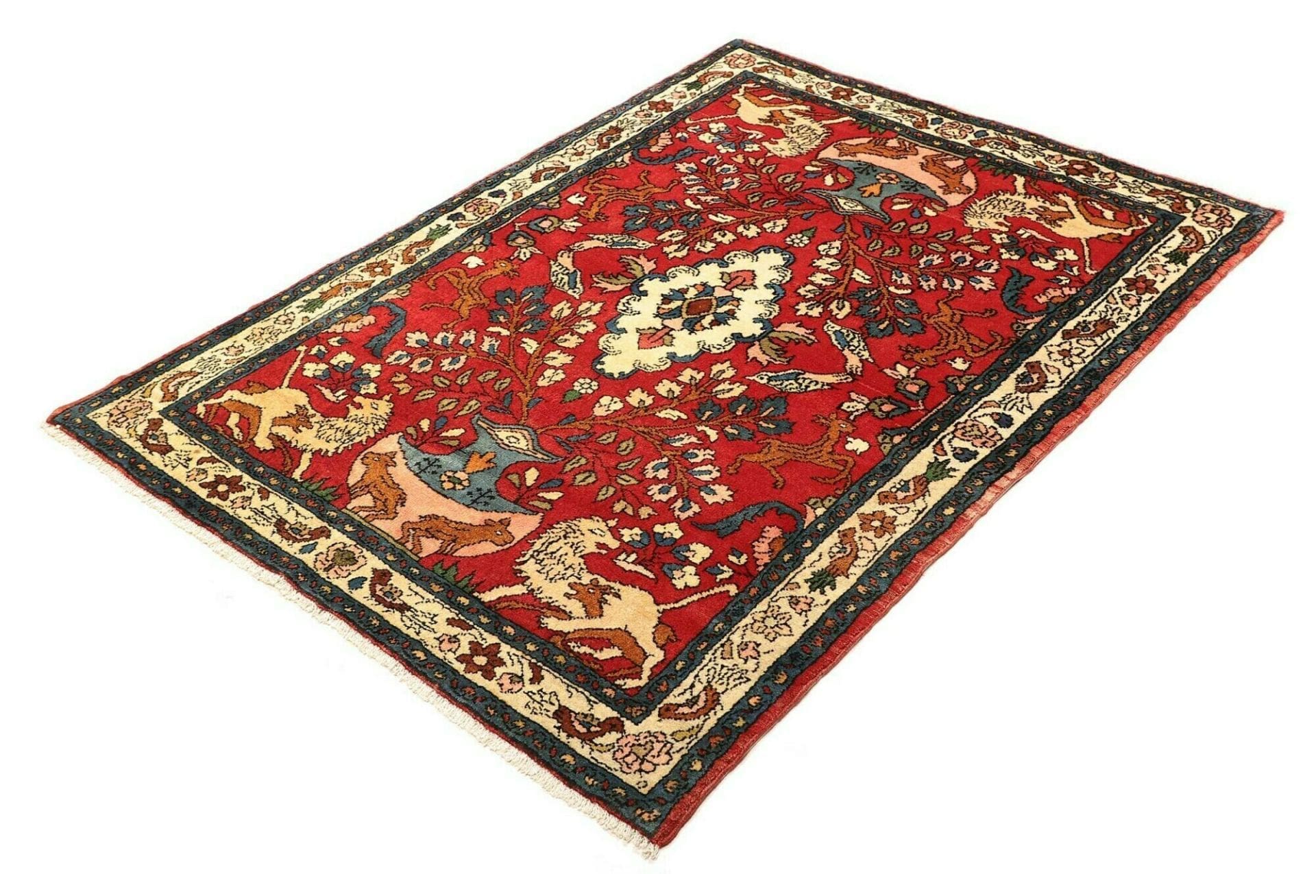 Hamadan Herati Perserteppich aus Iran, 113 × 154 cm