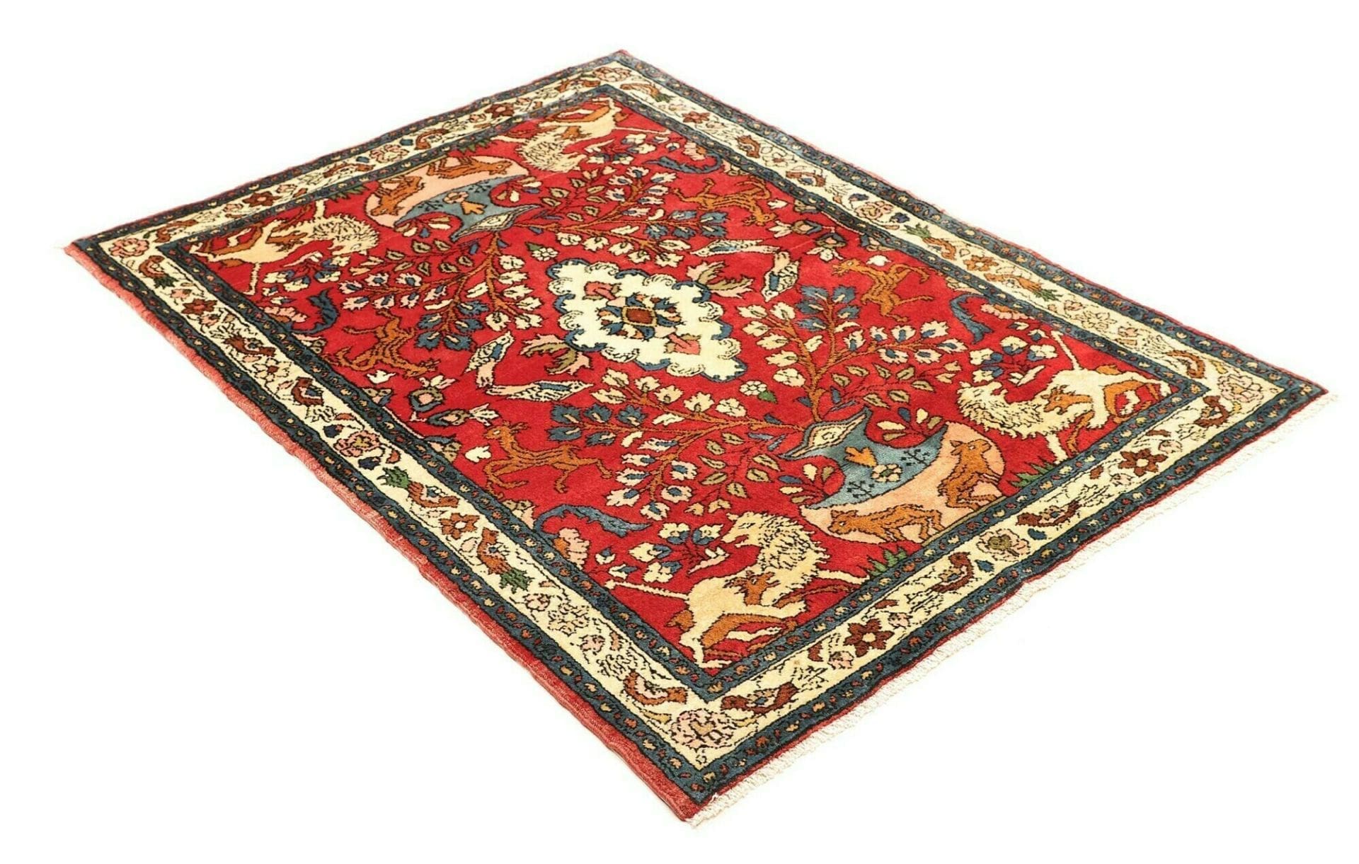Hamadan Herati Perserteppich aus Iran, 113 × 154 cm