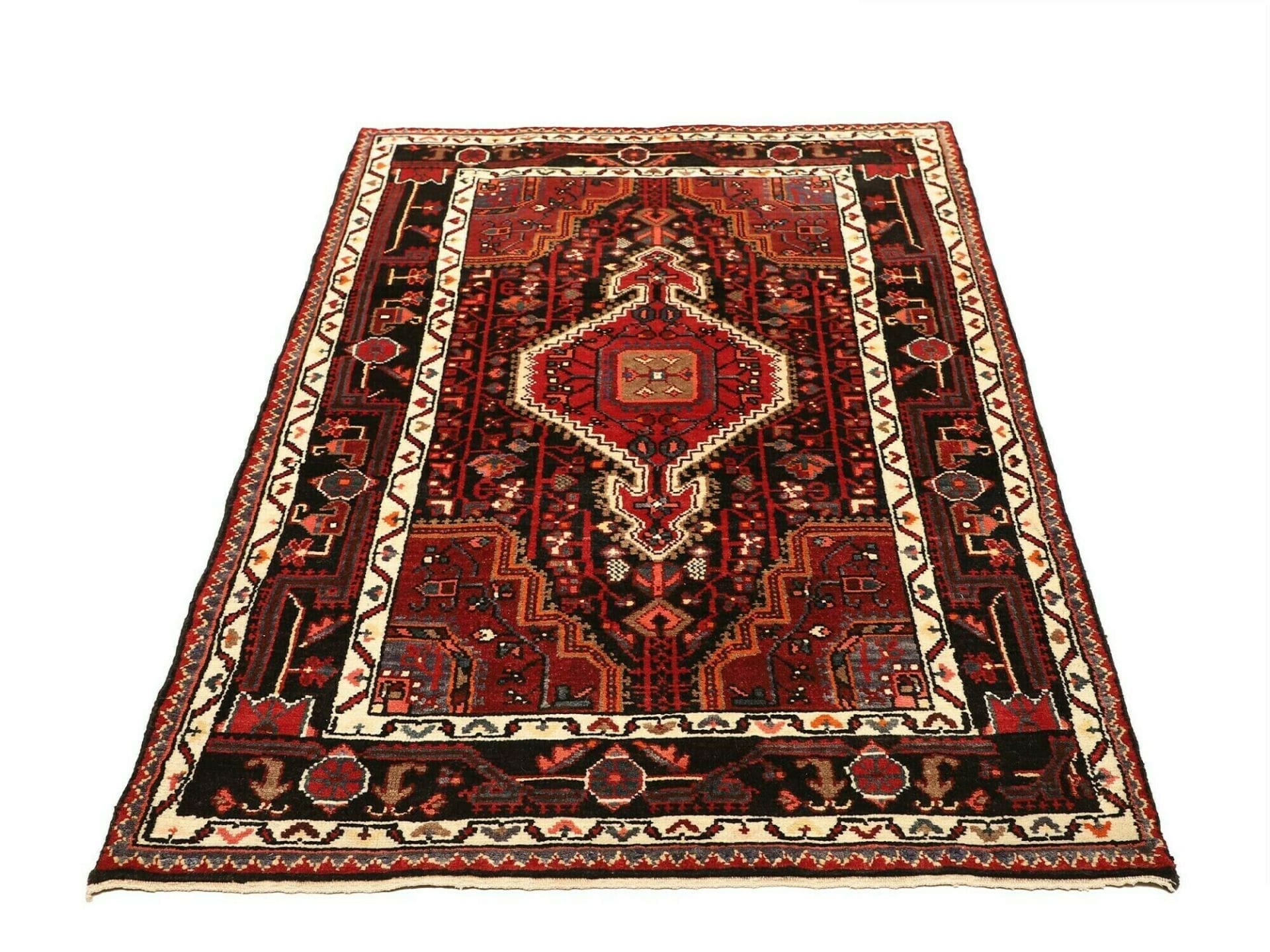 Handgeknüpfter Hamadan Perserteppich 110 × 165 cm