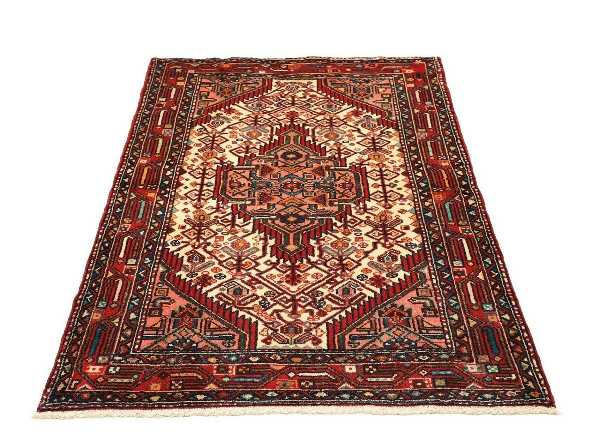 Hamadan Herati Perserteppich 108 × 159 cm aus Wolle, handgeknüpft