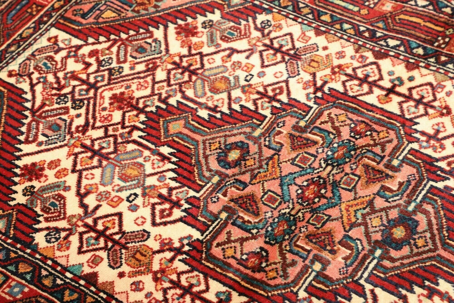 Hamadan Herati Perserteppich 108 × 159 cm aus Wolle, handgeknüpft