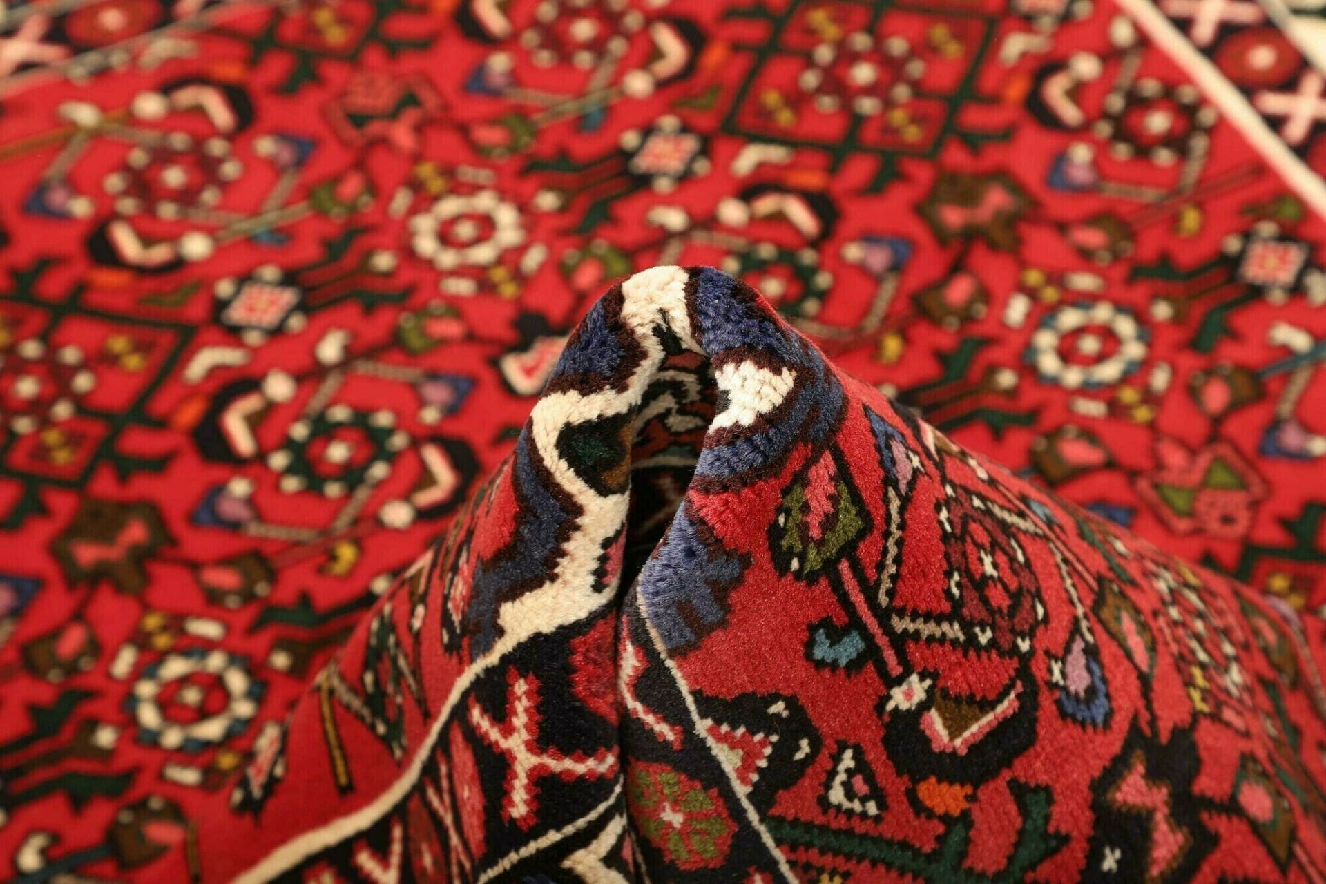 Handgeknüpfter Hamadan Herati Perserteppich 109 × 149 cm