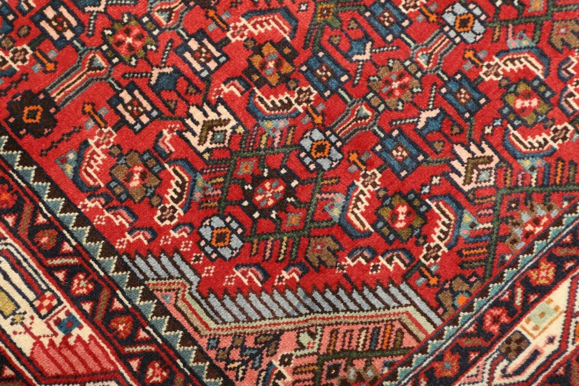 Handgeknüpfter Hamadan Herati Perserteppich, 101 × 160 cm, Wolle