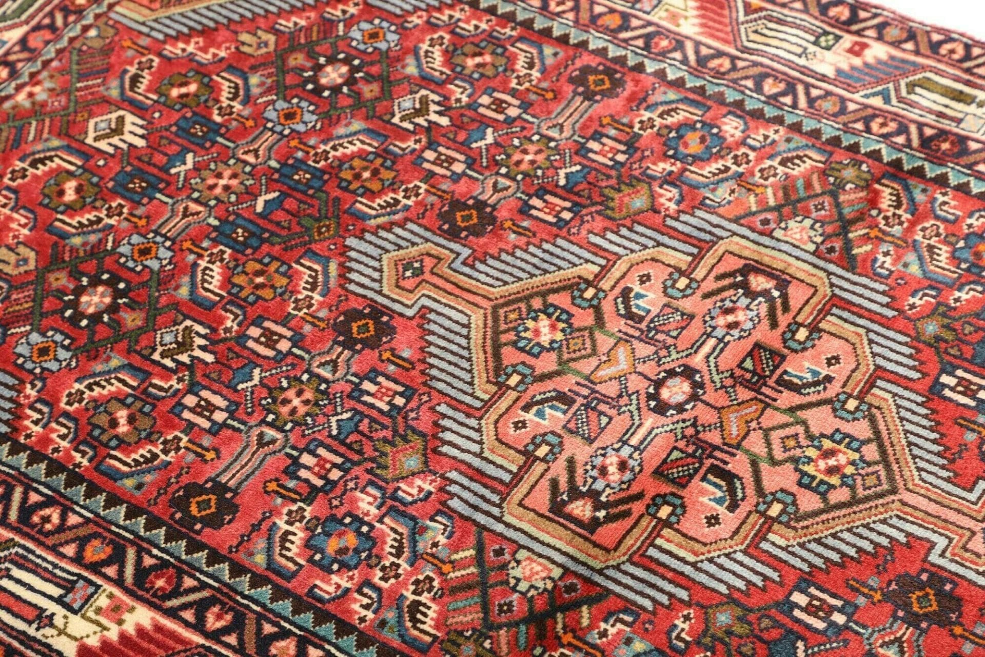 Handgeknüpfter Hamadan Herati Perserteppich, 101 × 160 cm, Wolle