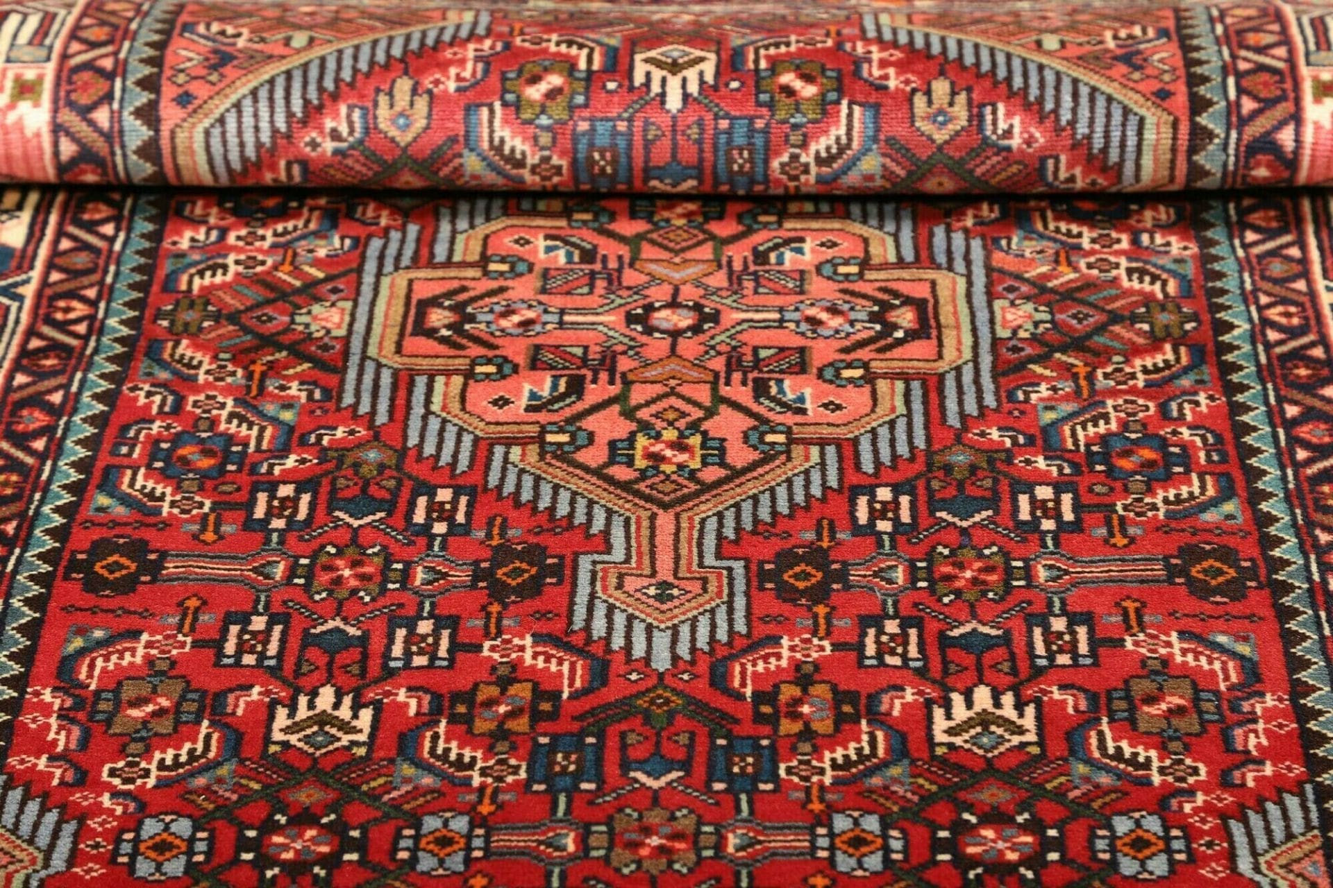 Handgeknüpfter Hamadan Herati Perserteppich, 101 × 160 cm, Wolle