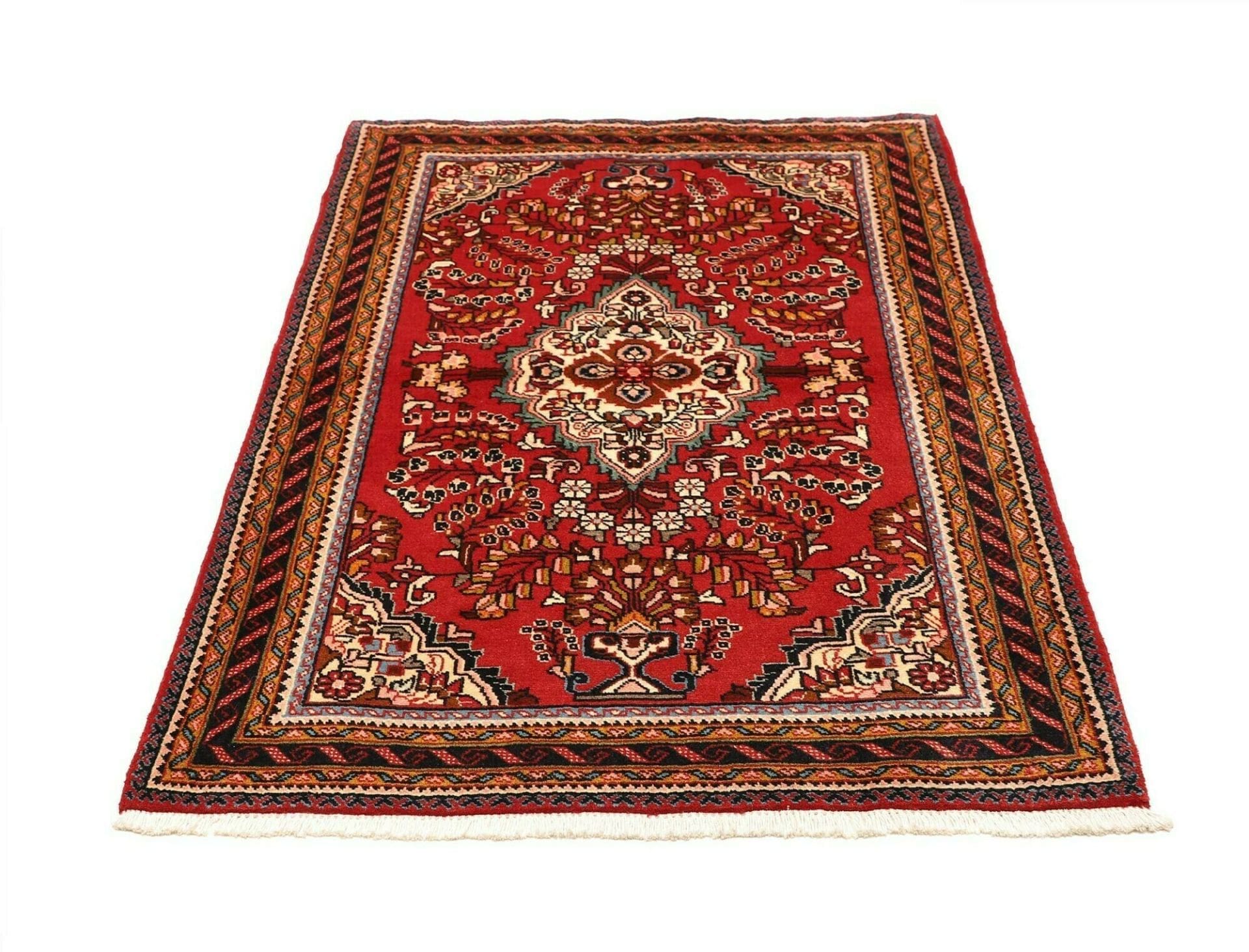 Handgeknüpfter Hamadan Herati Perserteppich, 119 × 170 cm, Wolle