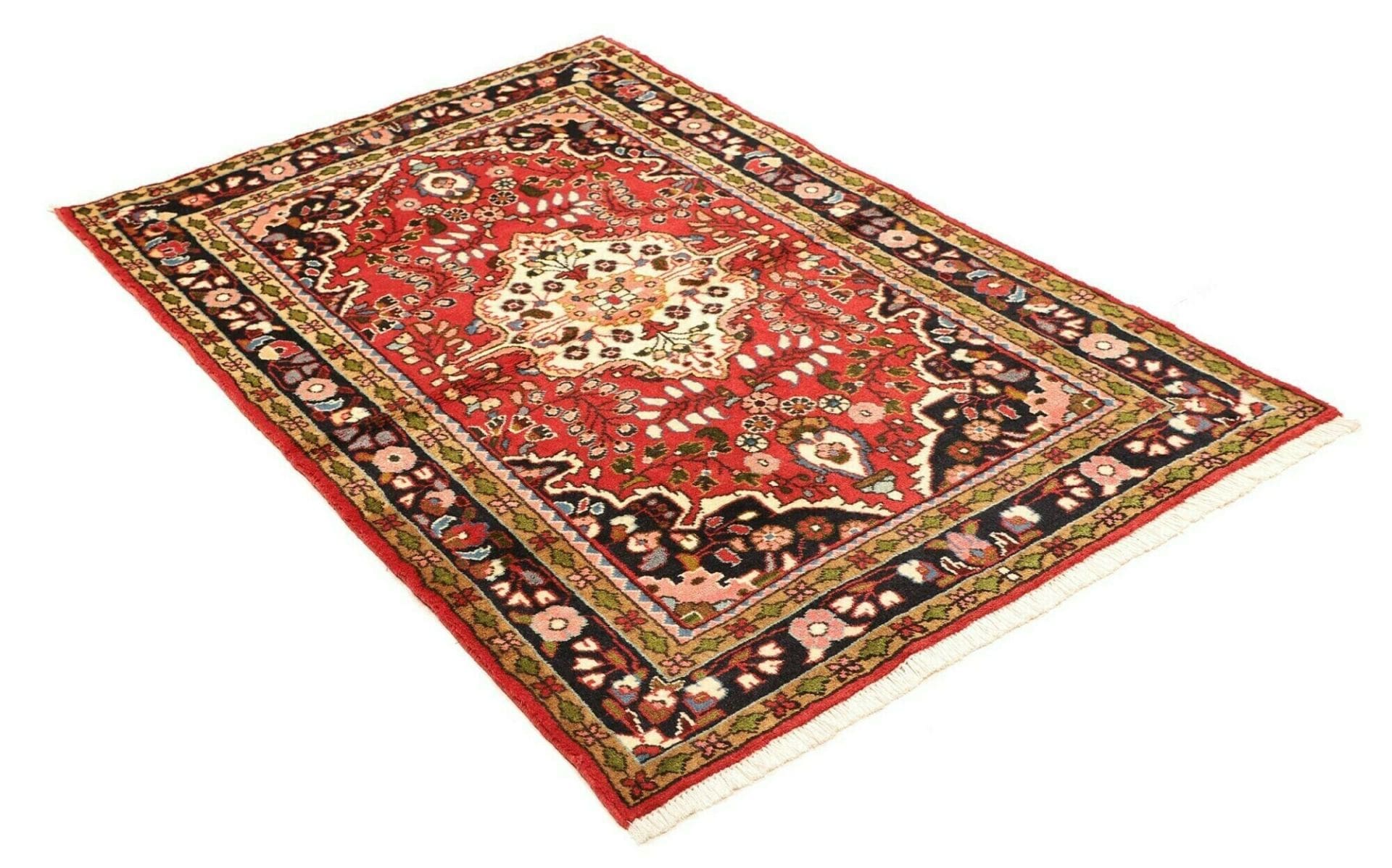 Handgeknüpfter Hamadan Perserteppich 109 × 152 cm