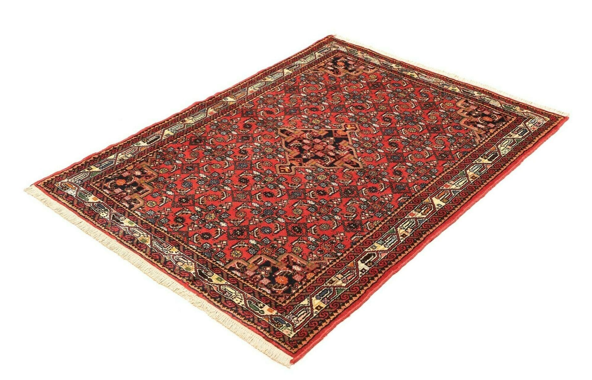 Hamadan Herati Perserteppich aus Iran, 106 × 136 cm