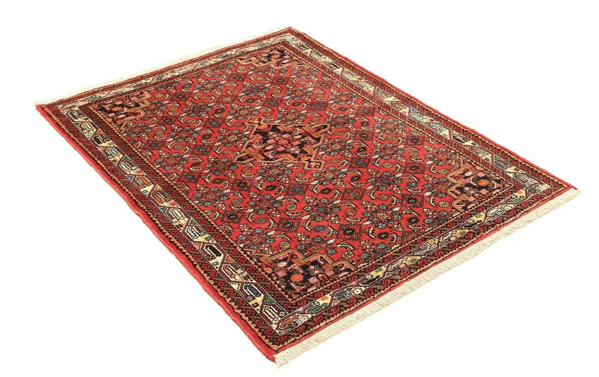 Hamadan Herati Perserteppich aus Iran, 106 × 136 cm