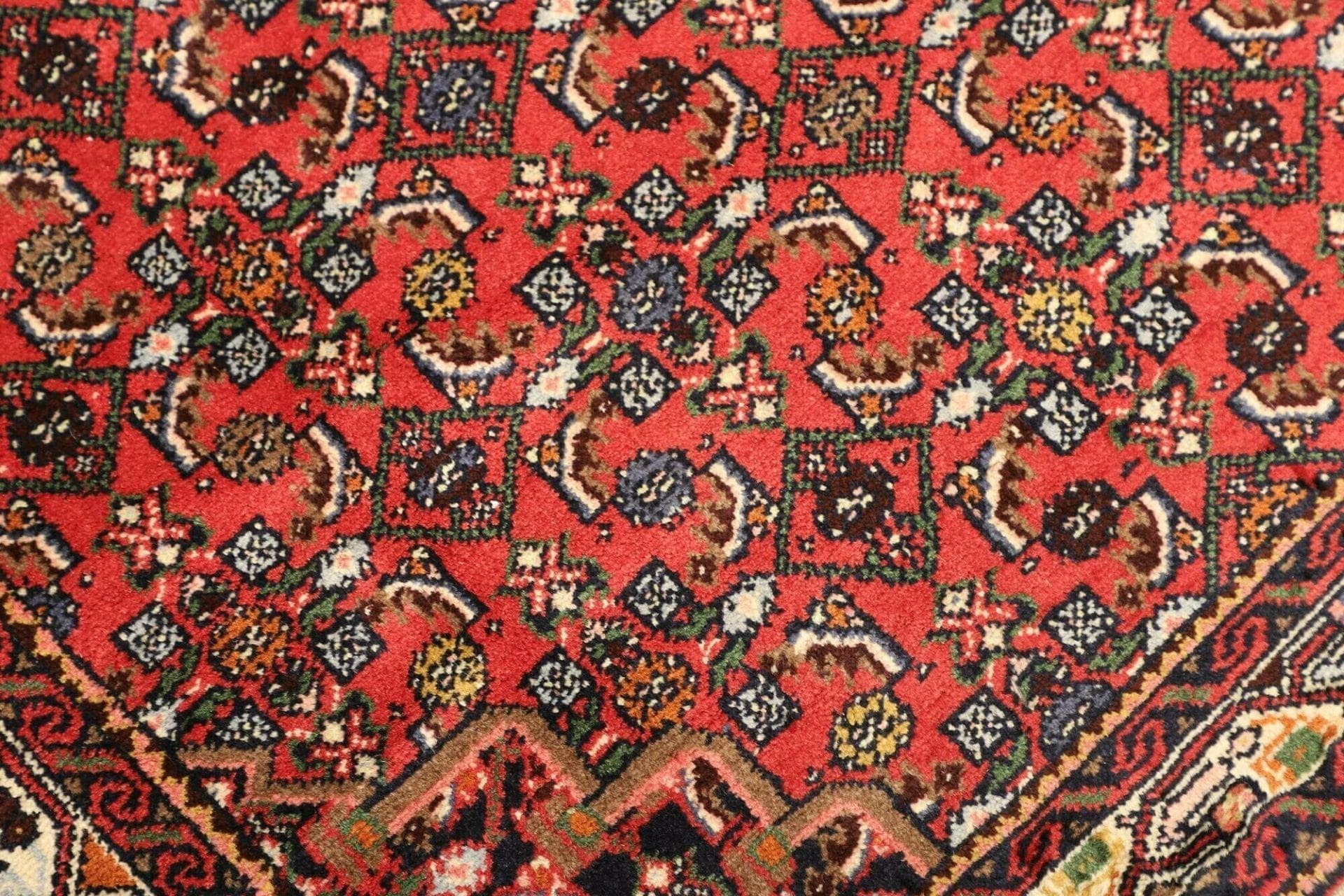 Hamadan Herati Perserteppich aus Iran, 106 × 136 cm