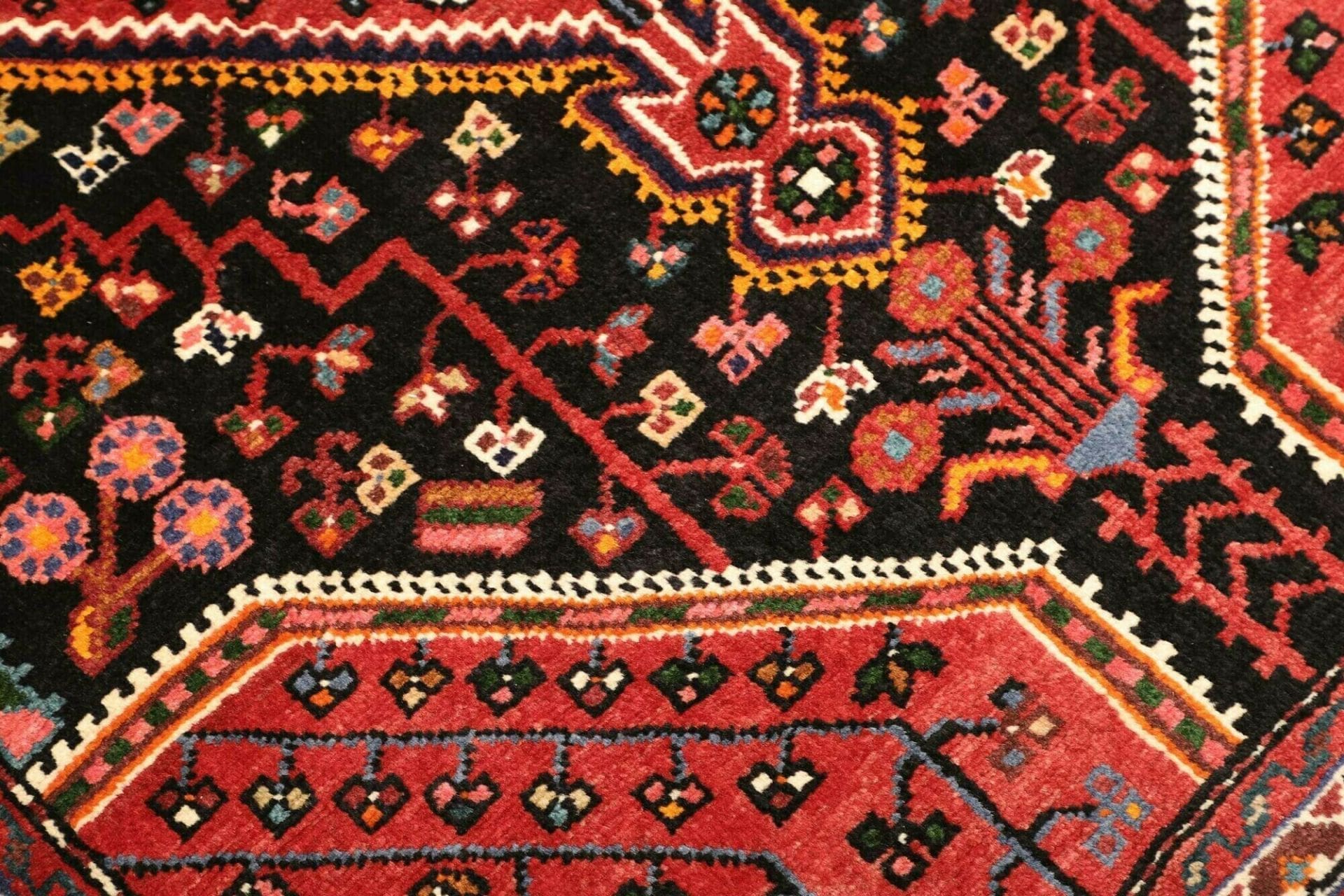Handgeknüpfter Hamadan Herati Perserteppich, 114 × 156 cm, Wolle