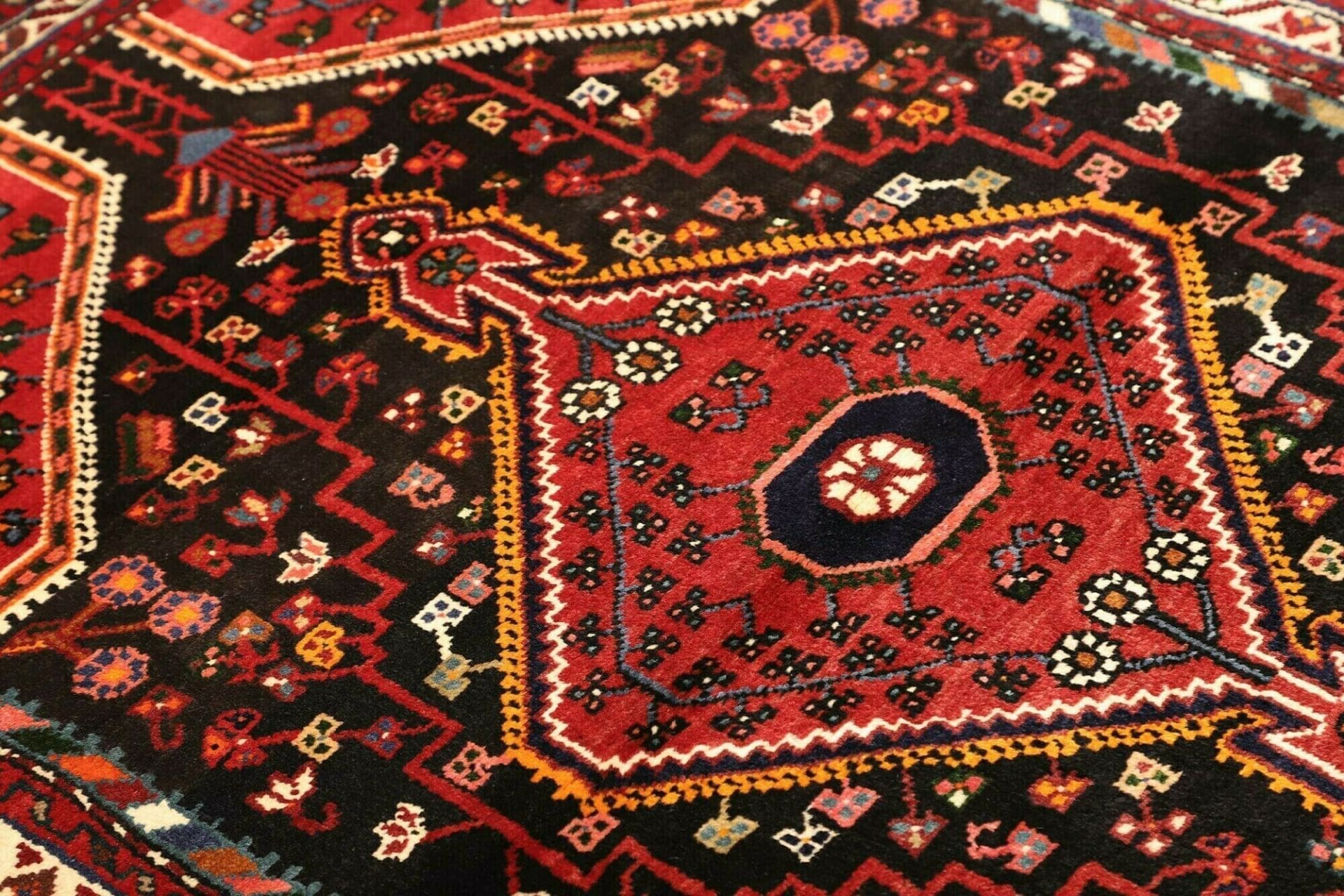 Handgeknüpfter Hamadan Herati Perserteppich, 114 × 156 cm, Wolle