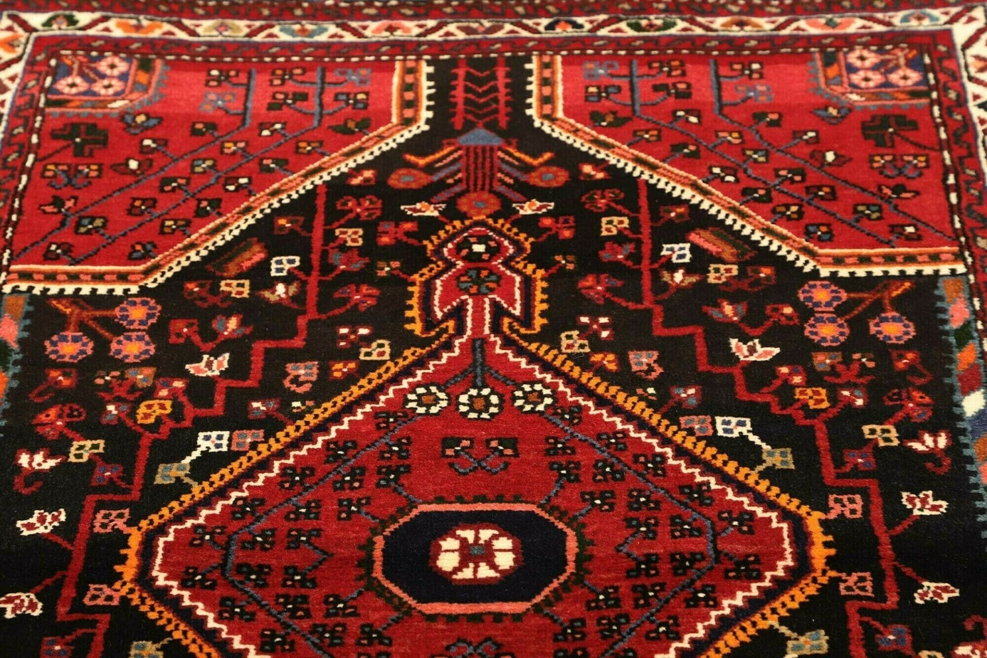 Handgeknüpfter Hamadan Herati Perserteppich, 114 × 156 cm, Wolle