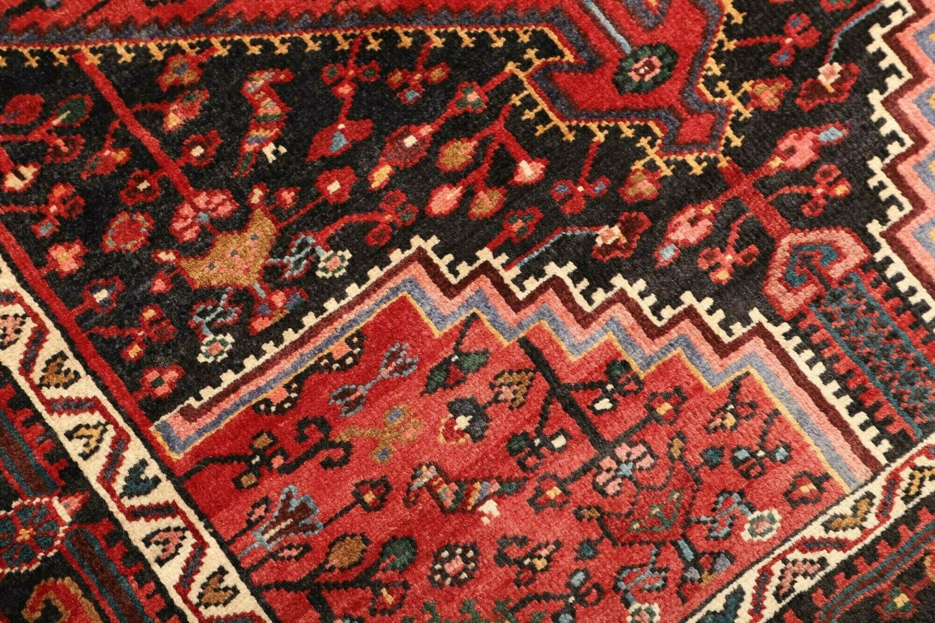 Hamadan Perserteppich 118 × 162 cm aus Wolle, handgeknüpft
