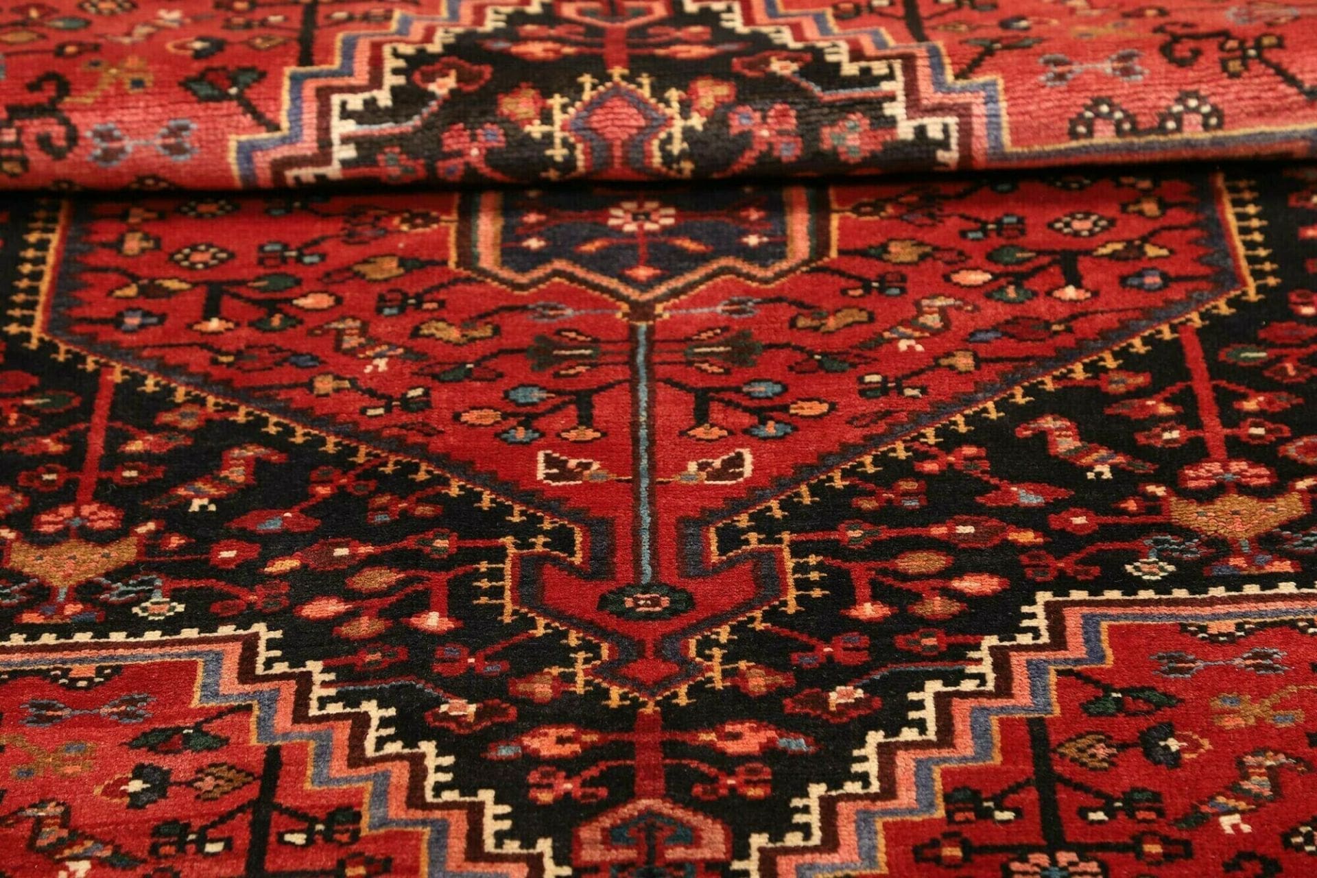 Hamadan Perserteppich 118 × 162 cm aus Wolle, handgeknüpft