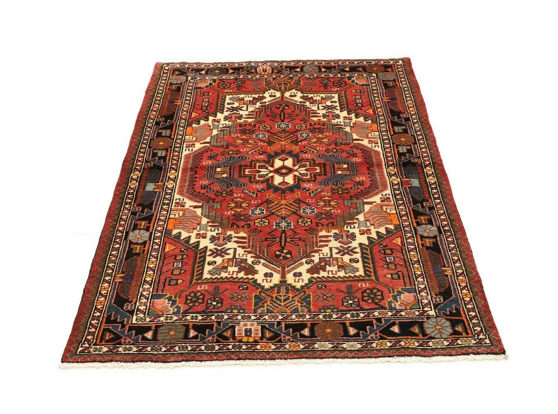 hamadan-teppich-110-x-152-cm-schurwolle-herati-muster-handgeknupft-3 Hamadan Herati Perserteppich 110 × 152 cm aus Wolle, handgeknüpft