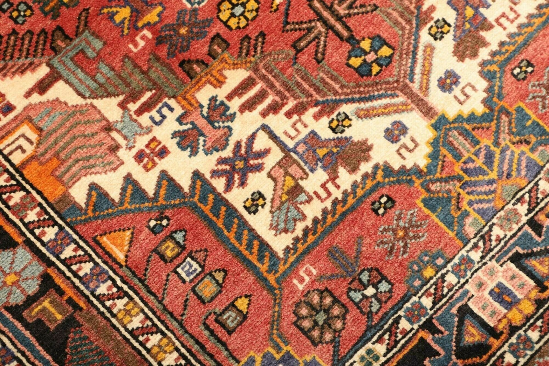 hamadan-teppich-110-x-152-cm-schurwolle-herati-muster-handgeknupft-5 Hamadan Herati Perserteppich 110 × 152 cm aus Wolle, handgeknüpft