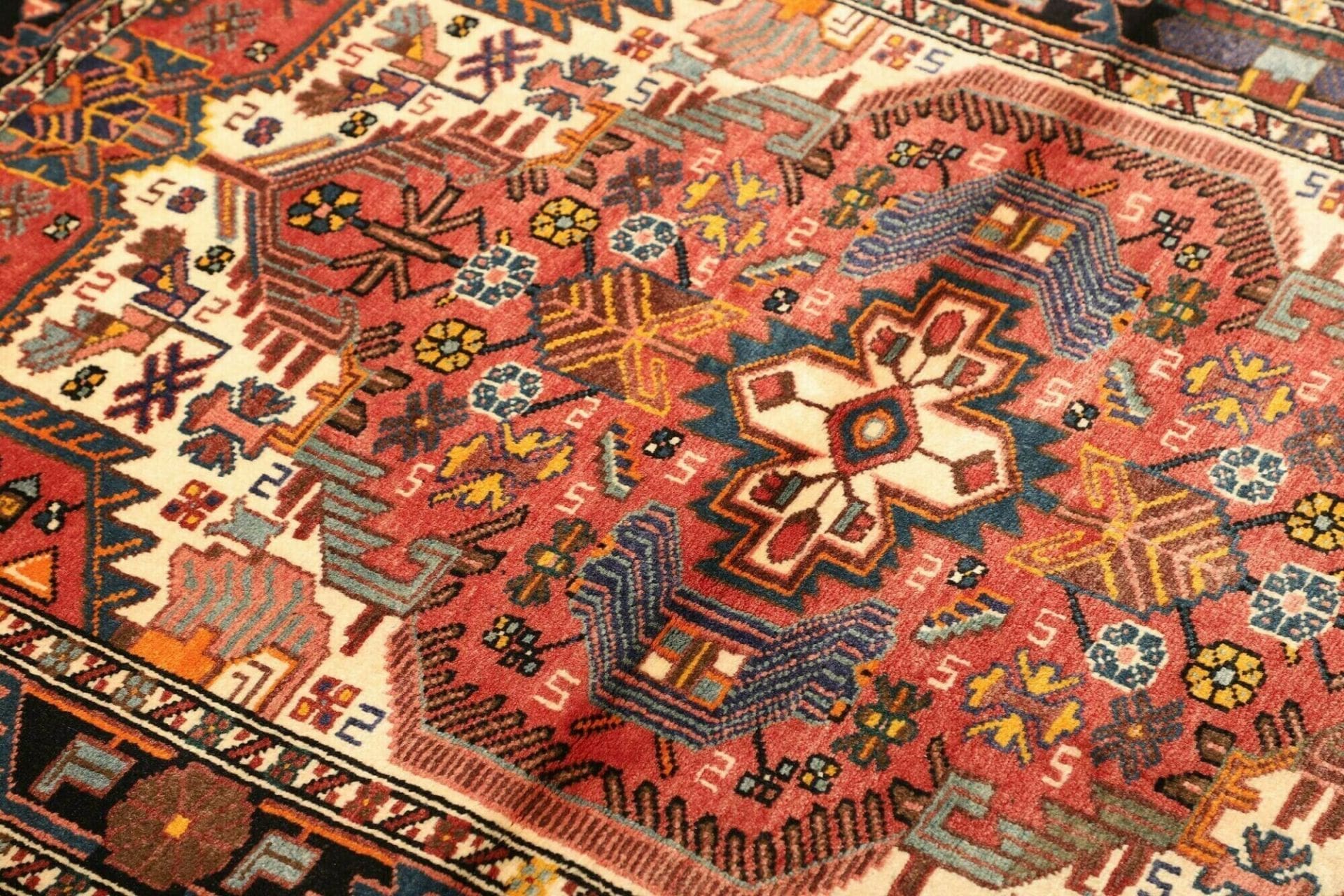 hamadan-teppich-110-x-152-cm-schurwolle-herati-muster-handgeknupft-6 Hamadan Herati Perserteppich 110 × 152 cm aus Wolle, handgeknüpft