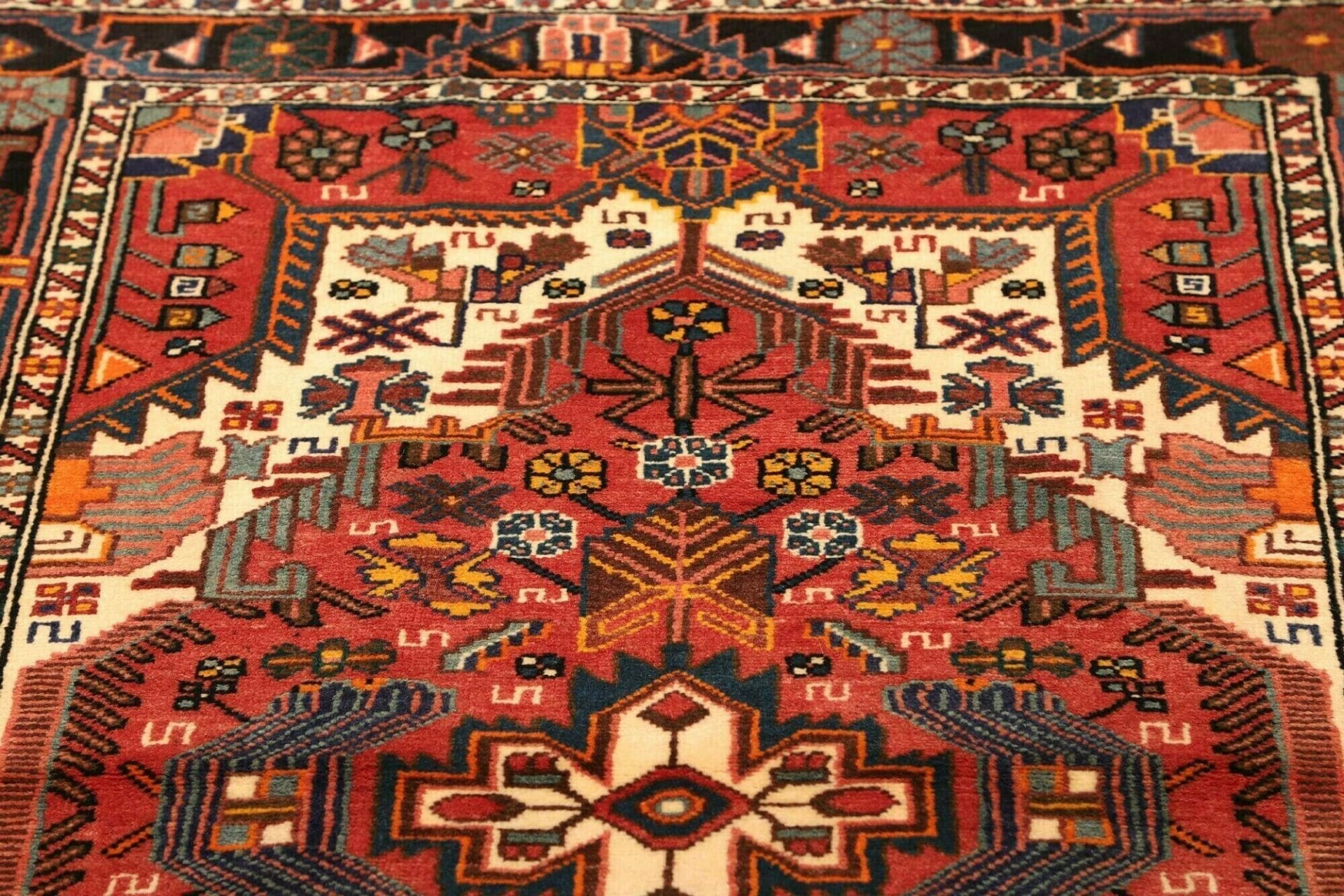hamadan-teppich-110-x-152-cm-schurwolle-herati-muster-handgeknupft-7 Hamadan Herati Perserteppich 110 × 152 cm aus Wolle, handgeknüpft