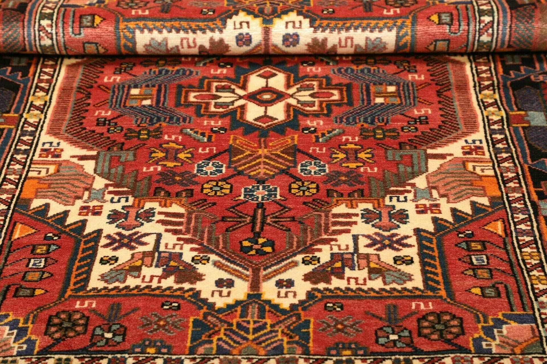 hamadan-teppich-110-x-152-cm-schurwolle-herati-muster-handgeknupft-9 Hamadan Herati Perserteppich 110 × 152 cm aus Wolle, handgeknüpft