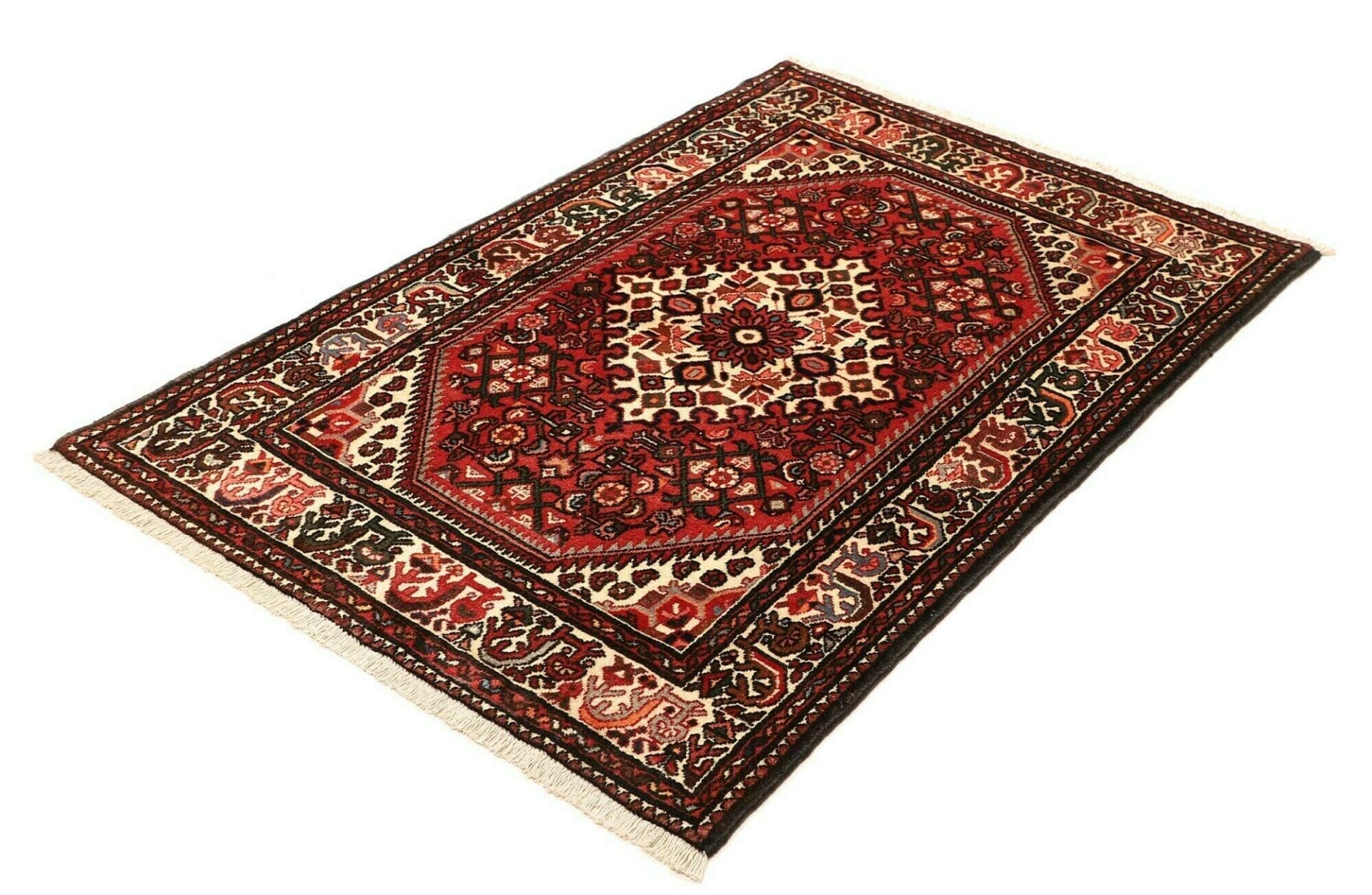 Hamadan Perserteppich 107 × 152 cm aus Wolle, handgeknüpft